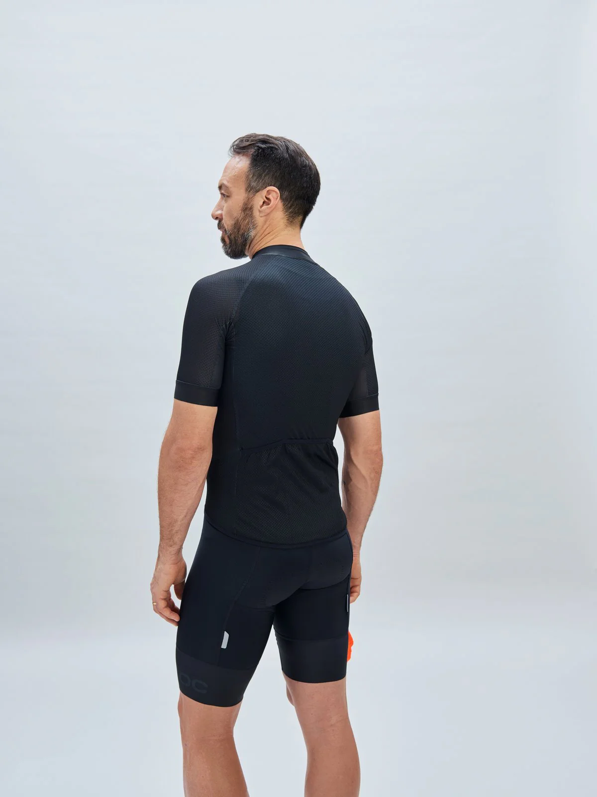 Koszulka rowerowa POC M's Essential Road Logo Jersey  - Ur. Black/ Hyd. White - Image 5