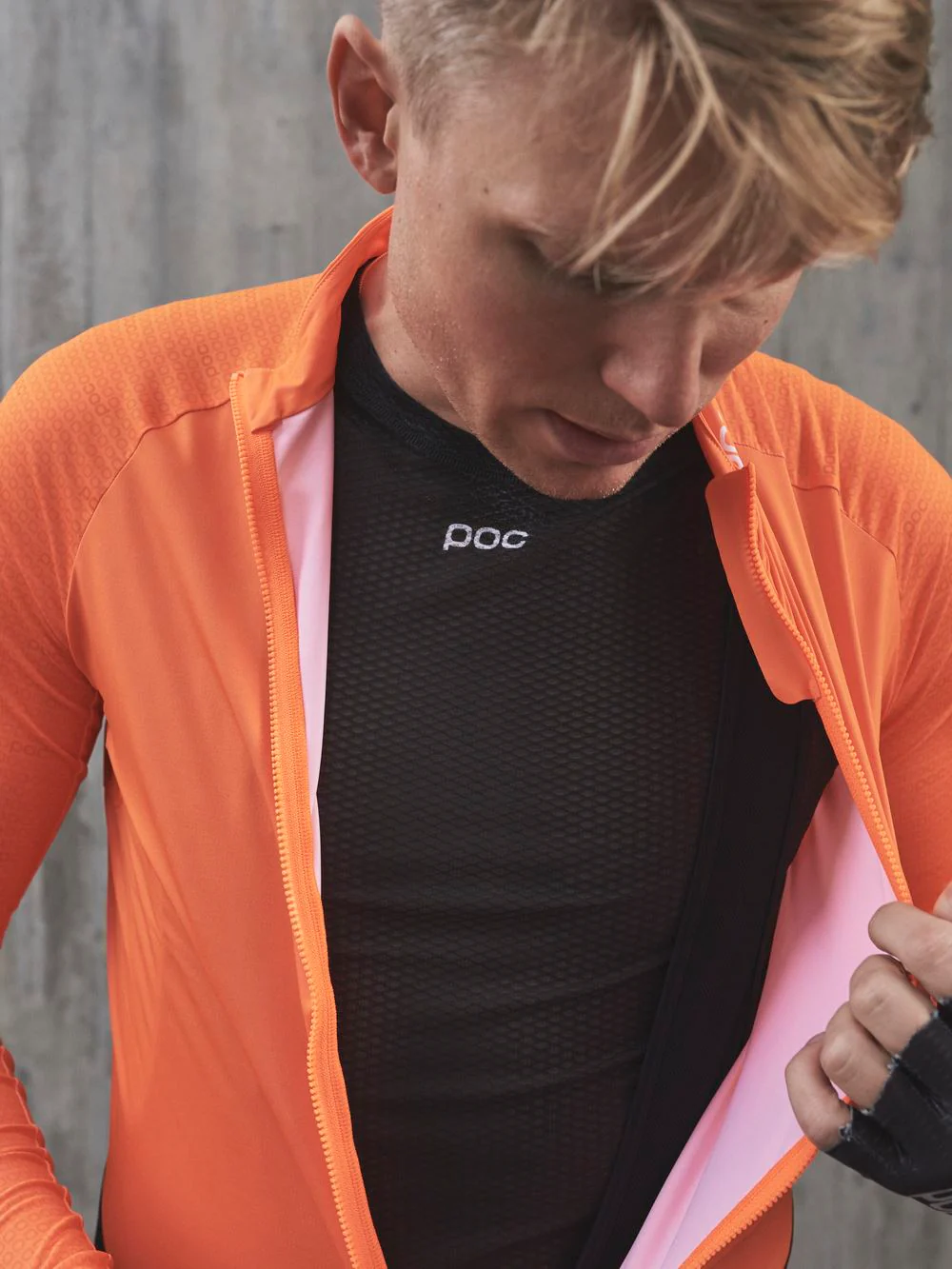 Koszulka rowerowa POC M'S ESSENTIAL ROAD LS - Zink Orange - Image 4