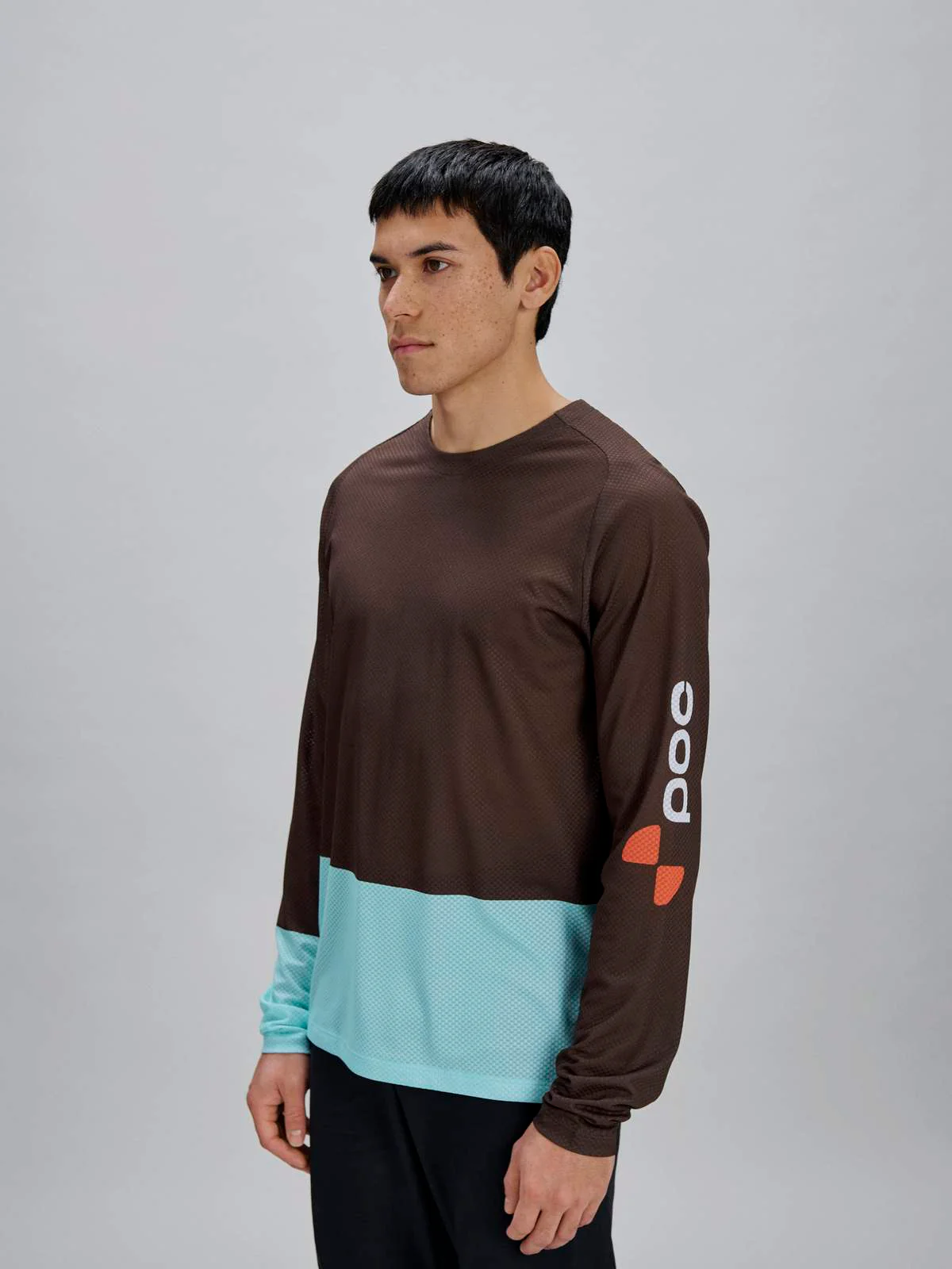Koszulka rowerowa POC M's Motion Air L/S Jersey - Bron. Brown/Lazurite Blue - Image 2