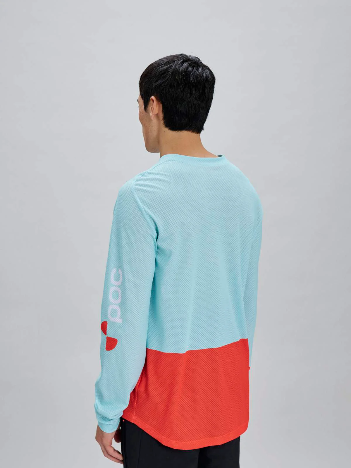 Koszulka rowerowa POC M's Motion Air L/S Jersey - Lazurite Blue/Carnelian Orange - Image 4