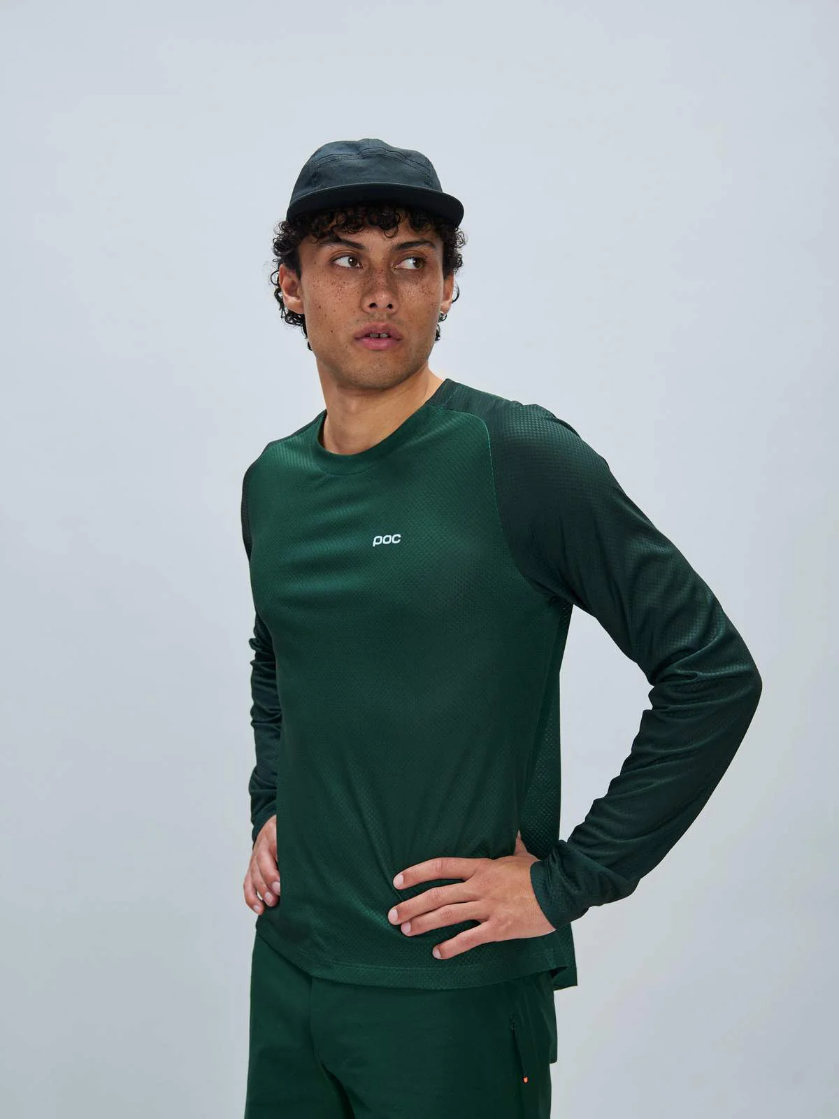 Koszulka rowerowa POC M's Motion Air L/S Jersey - Parg. Green - Image 2