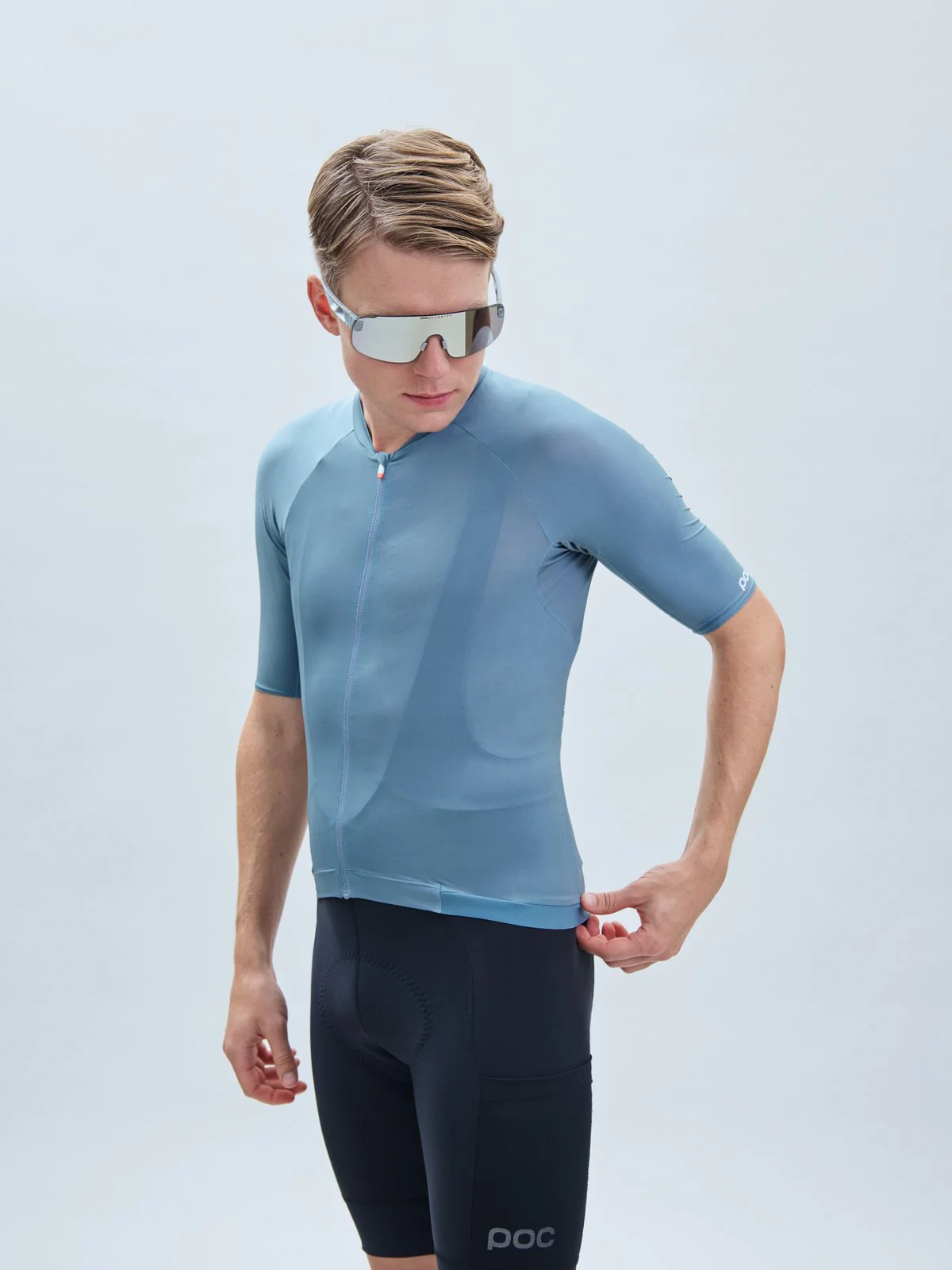 Koszulka rowerowa POC M's Pristine Jersey - Calcite Blue - Image 2