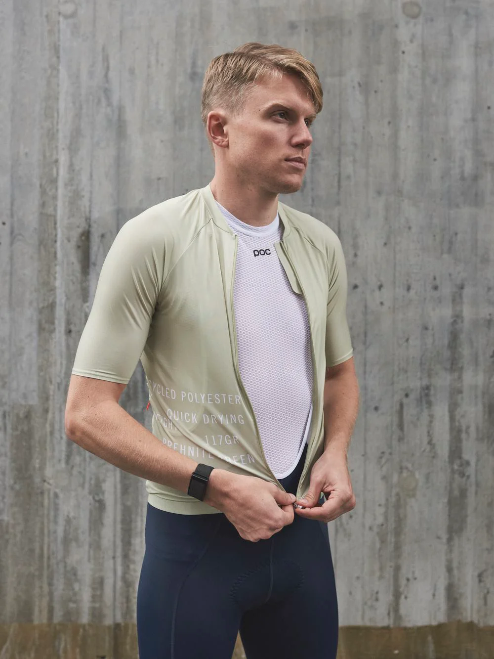 Koszulka rowerowa POC M's PRISTINE Print Jersey - Prehnite Green - Image 4