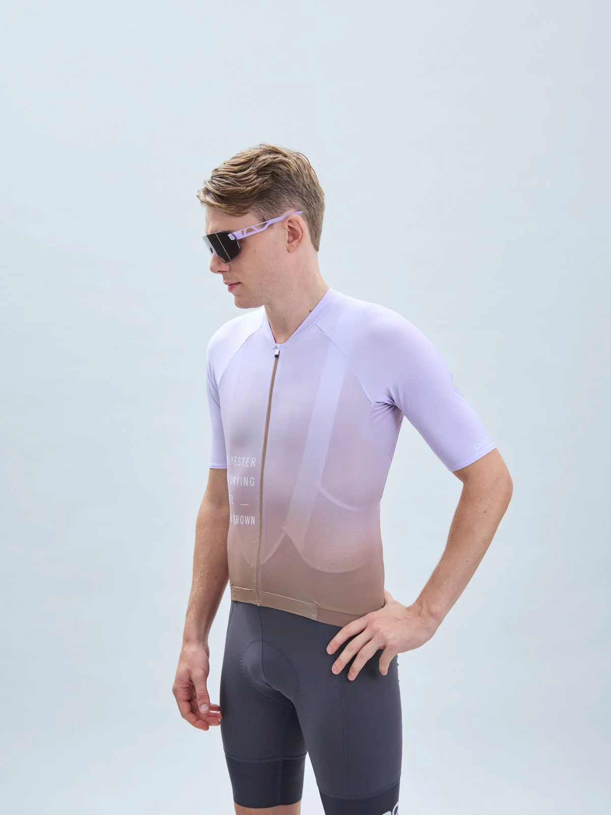 Koszulka rowerowa POC M's Pristine Print Jersey - Gradient Jasper Brown/Purple Quartz - Image 2