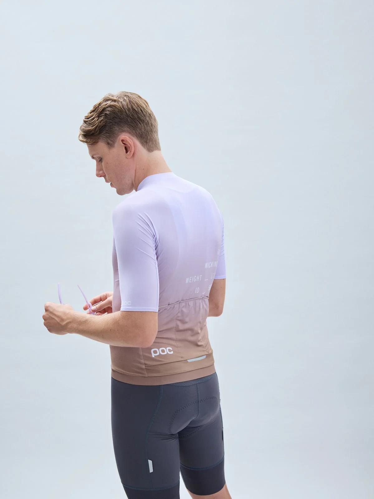 Koszulka rowerowa POC M's Pristine Print Jersey - Gradient Jasper Brown/Purple Quartz - Image 3
