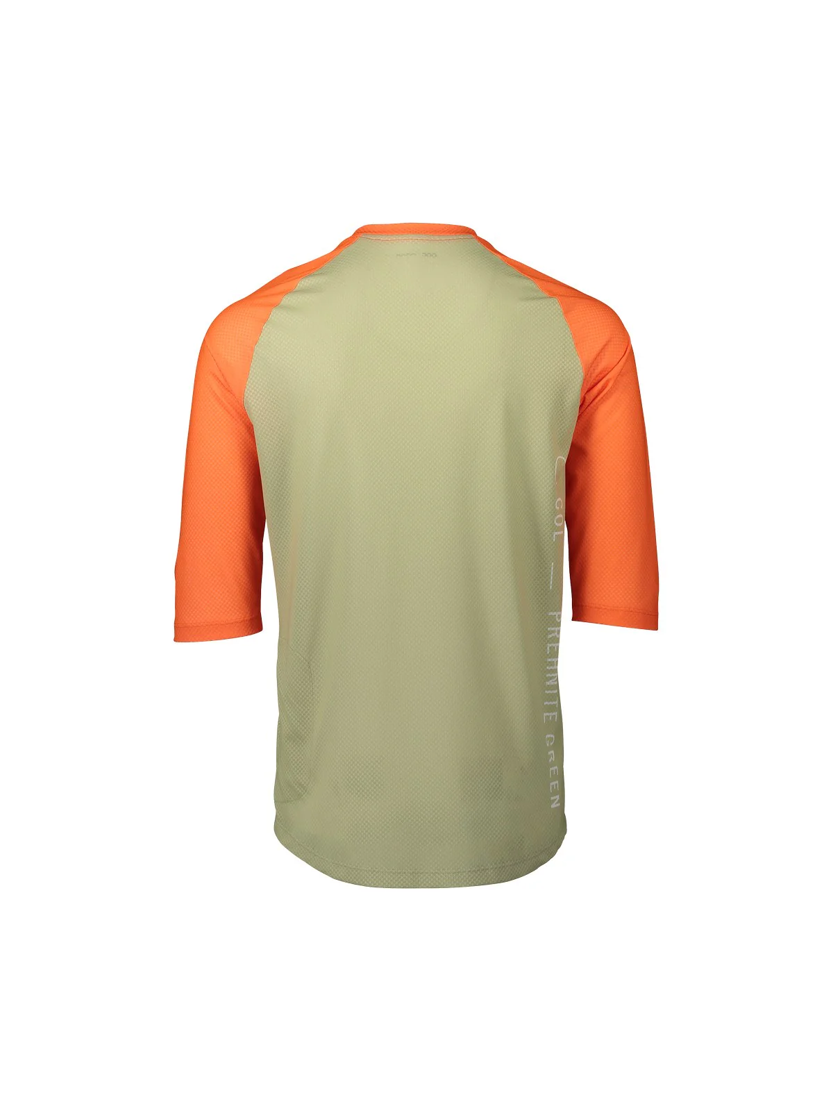Koszulka rowerowa POC MTB PURE 3/4 - Prehnite Green/Zink Orange - Image 3