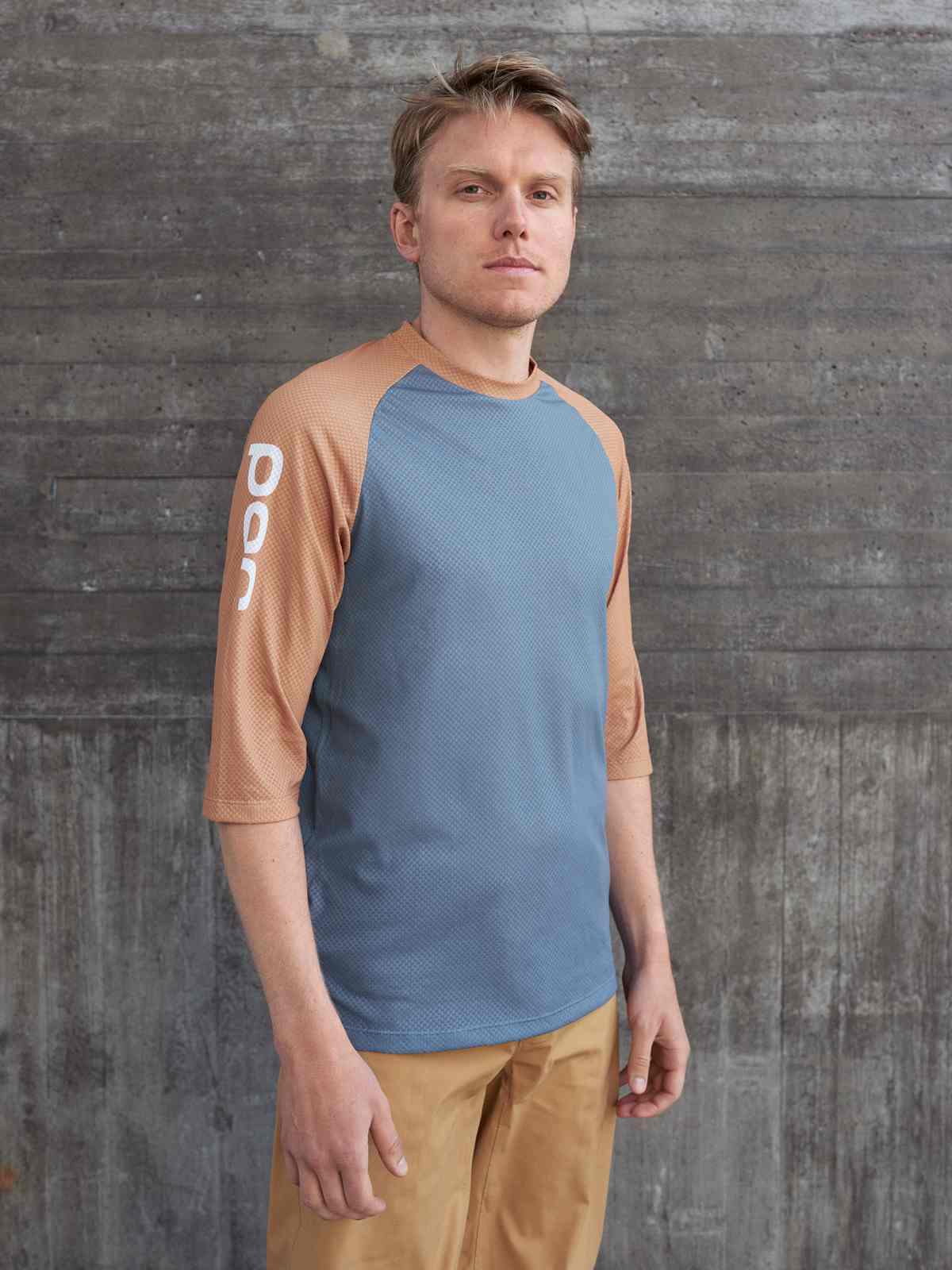 Koszulka rowerowa POC MTB Pure 3/4 Jersey - Calcite Blue/Aragonite Brown - Image 2