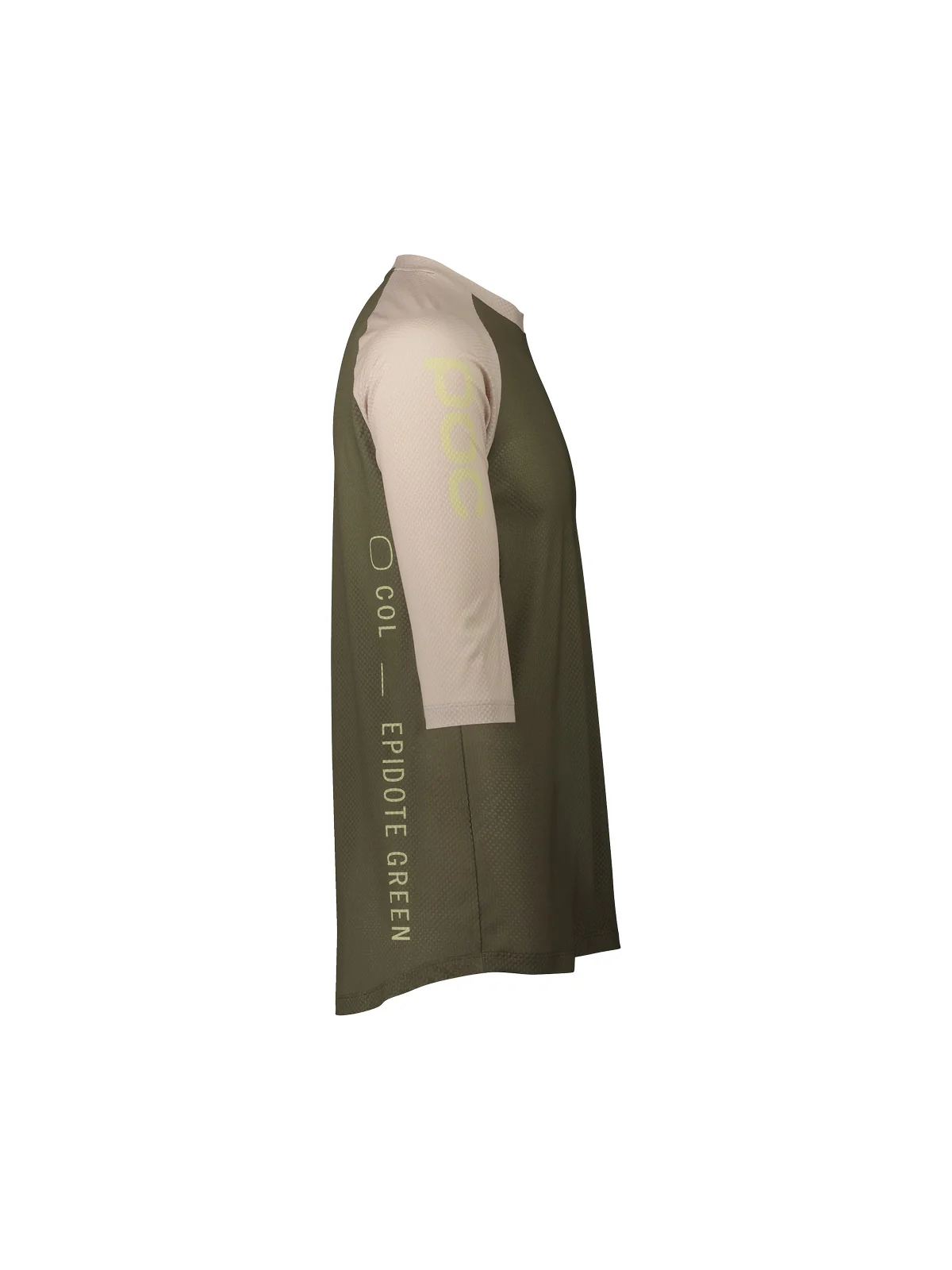 Koszulka rowerowa POC MTB Pure 3/4 Jersey - Epidote Green/Light Sandstone Beige - Image 2