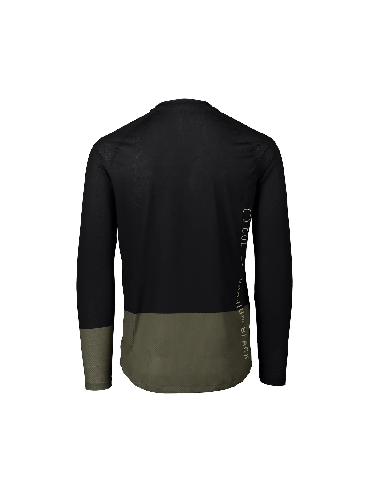 Koszulka rowerowa POC MTB PURE LS - Ur. Black/Epid. Green - Image 5