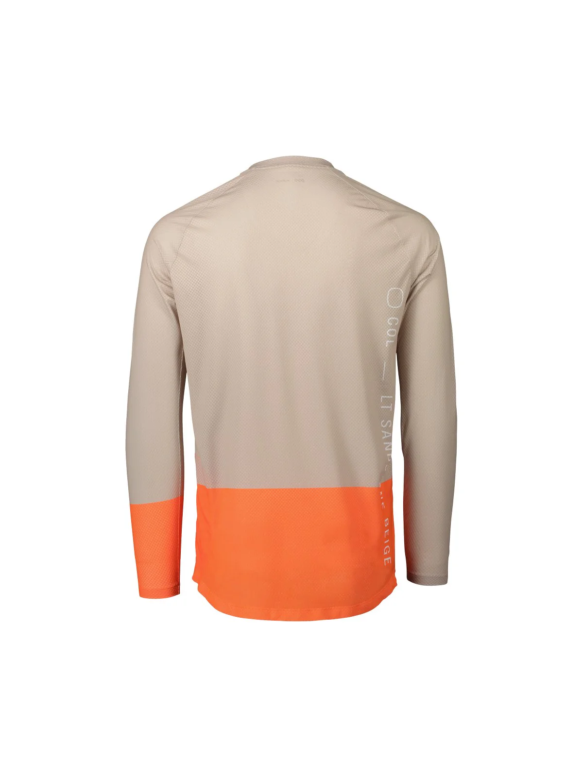 Koszulka rowerowa POC MTB Pure LS Jersey - Light Sandstone Beige/Zink Orange - Image 3