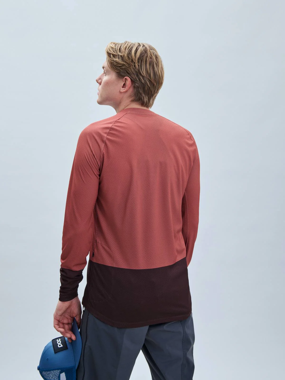 Koszulka rowerowa POC MTB Pure LS Jersey - Himalayan Salt/Axinite Brown - Image 3