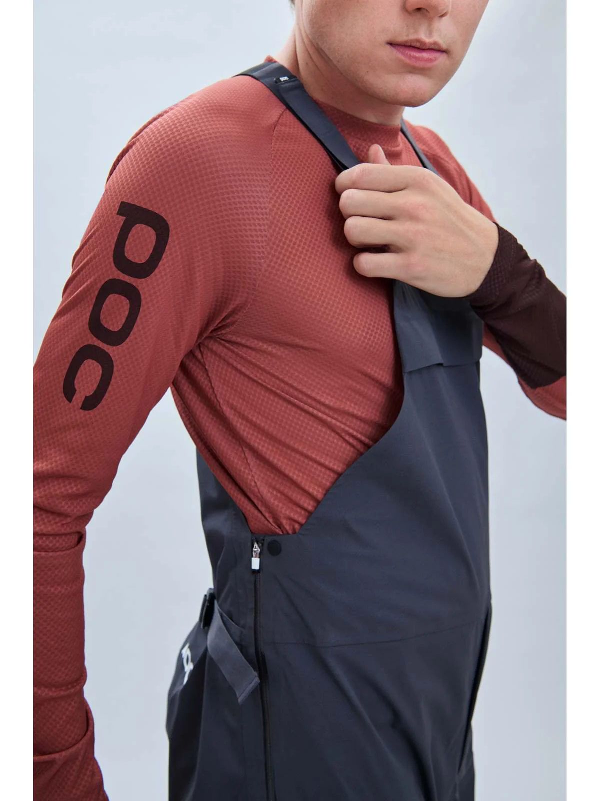 Koszulka rowerowa POC MTB Pure LS Jersey - Himalayan Salt/Axinite Brown - Image 4