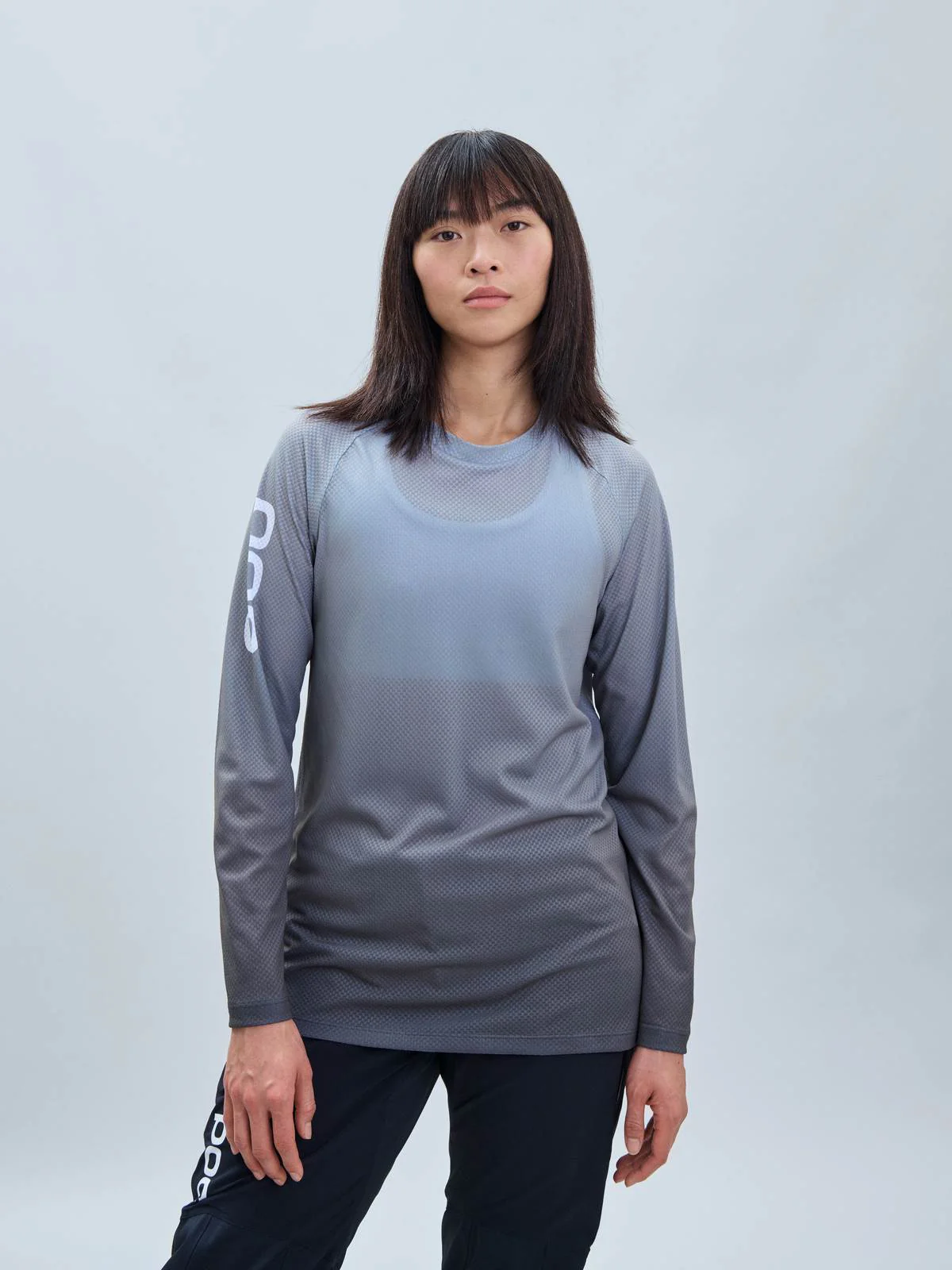 Koszulka rowerowa POC W's Essential MTB Lite LS Jersey - Gradient Sylvanite Grey - Image 2