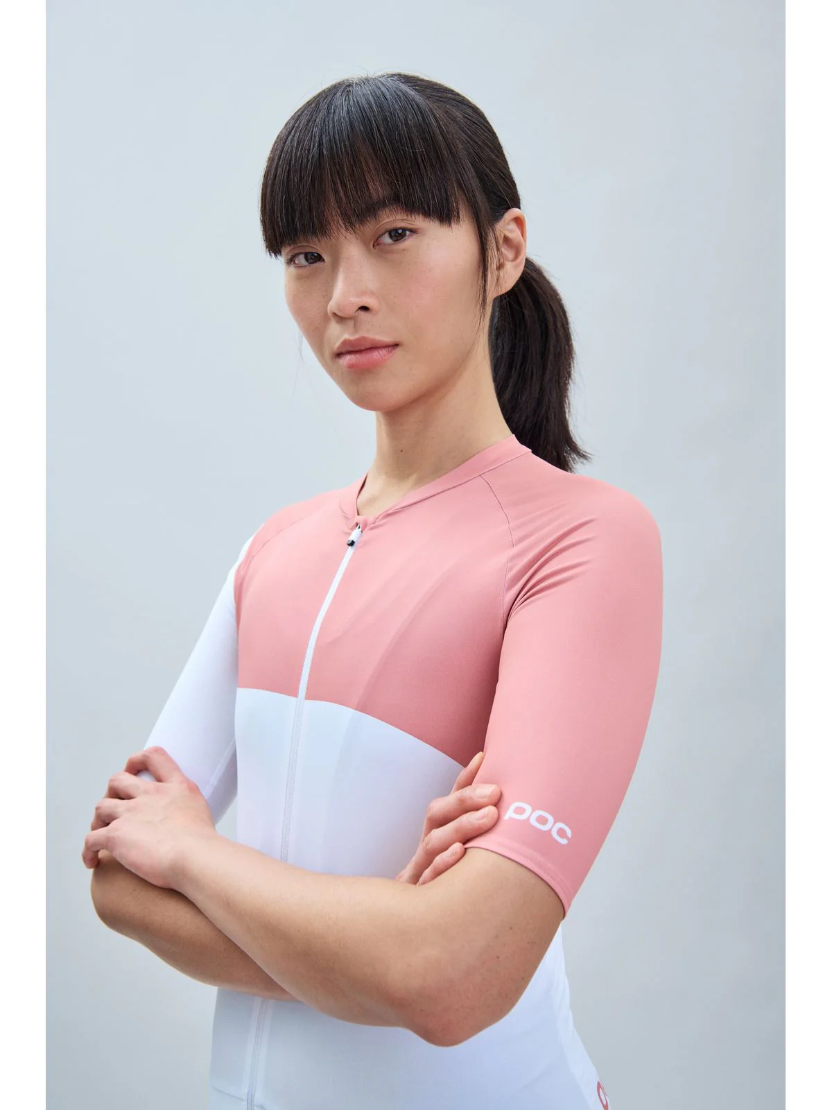 Koszulka rowerowa POC W's Essential Road Jersey Print -Hydr. White/Rock Salt - Image 4