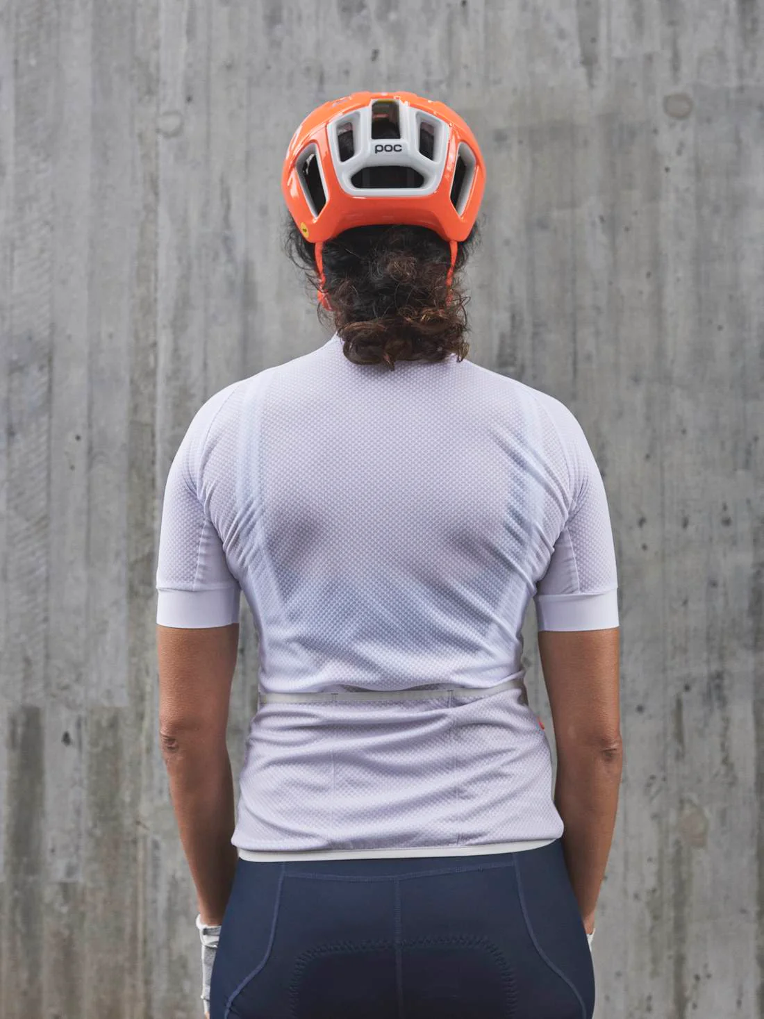 Koszulka rowerowa POC W's ESSENTIAL ROAD LOGO Jersey - Hydr. White/Granite Grey - Image 5