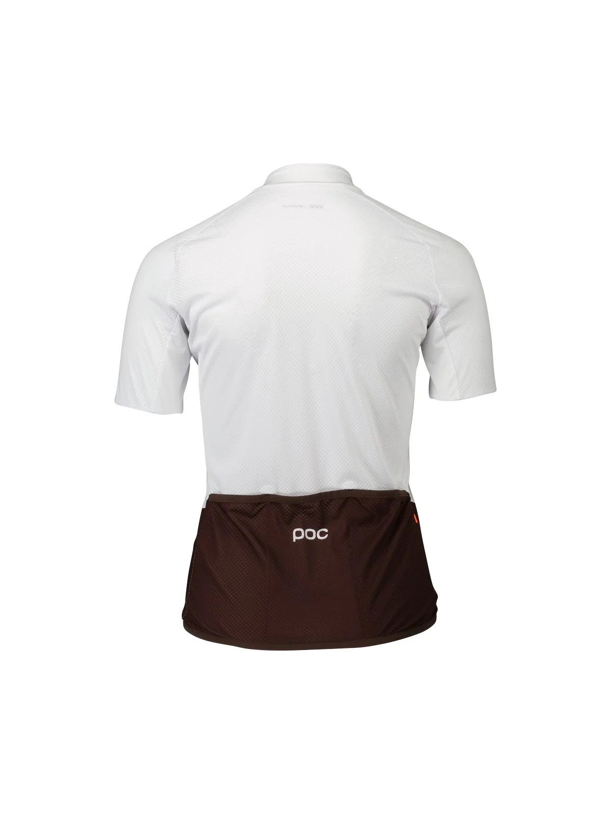 Koszulka rowerowa POC W's Essential Road Logo Jersey - Hydr. White/Axinite Brown - Image 5