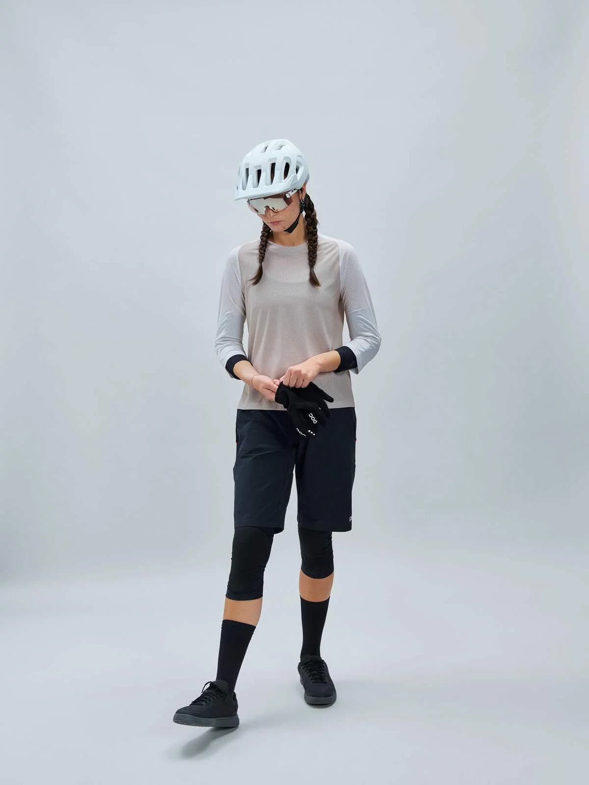 Koszulka rowerowa damska POC W's Motion Air 3/4 Jersey beżowy - Image 3