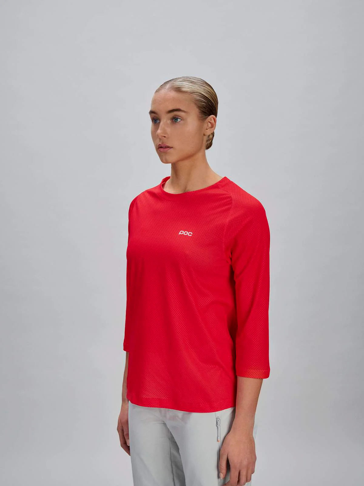 Koszulka rowerowa damska POC W's Motion Air 3/4 Jersey czerwona - Image 2