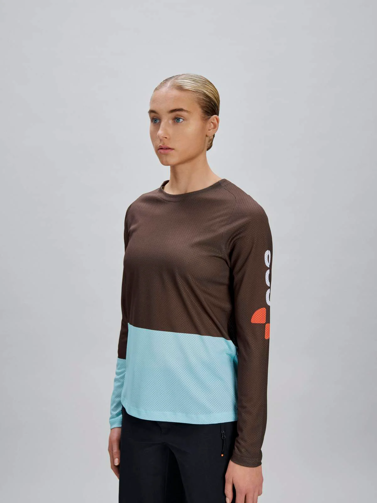 Koszulka rowerowa POC W's Motion Air L/S Jersey - Bron. Brown/Lazurite Blue - Image 2