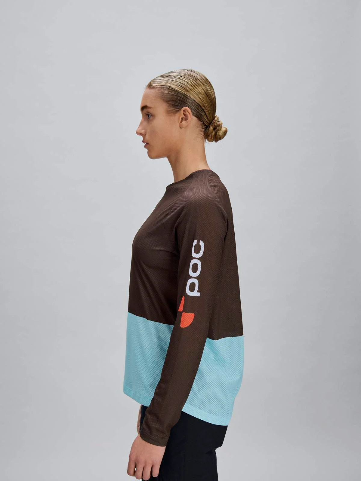 Koszulka rowerowa POC W's Motion Air L/S Jersey - Bron. Brown/Lazurite Blue - Image 3