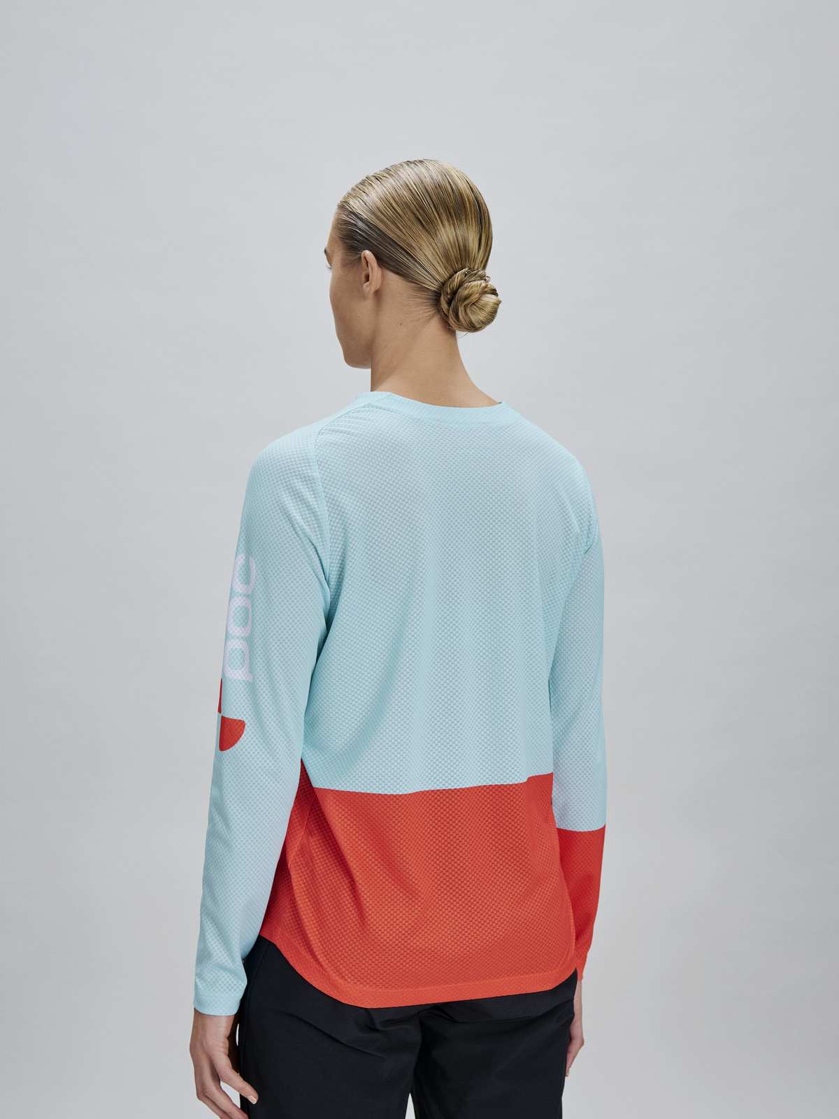 Koszulka rowerowa POC W's Motion Air L/S Jersey - Lazurite Blue/Carnelian Orange - Image 5