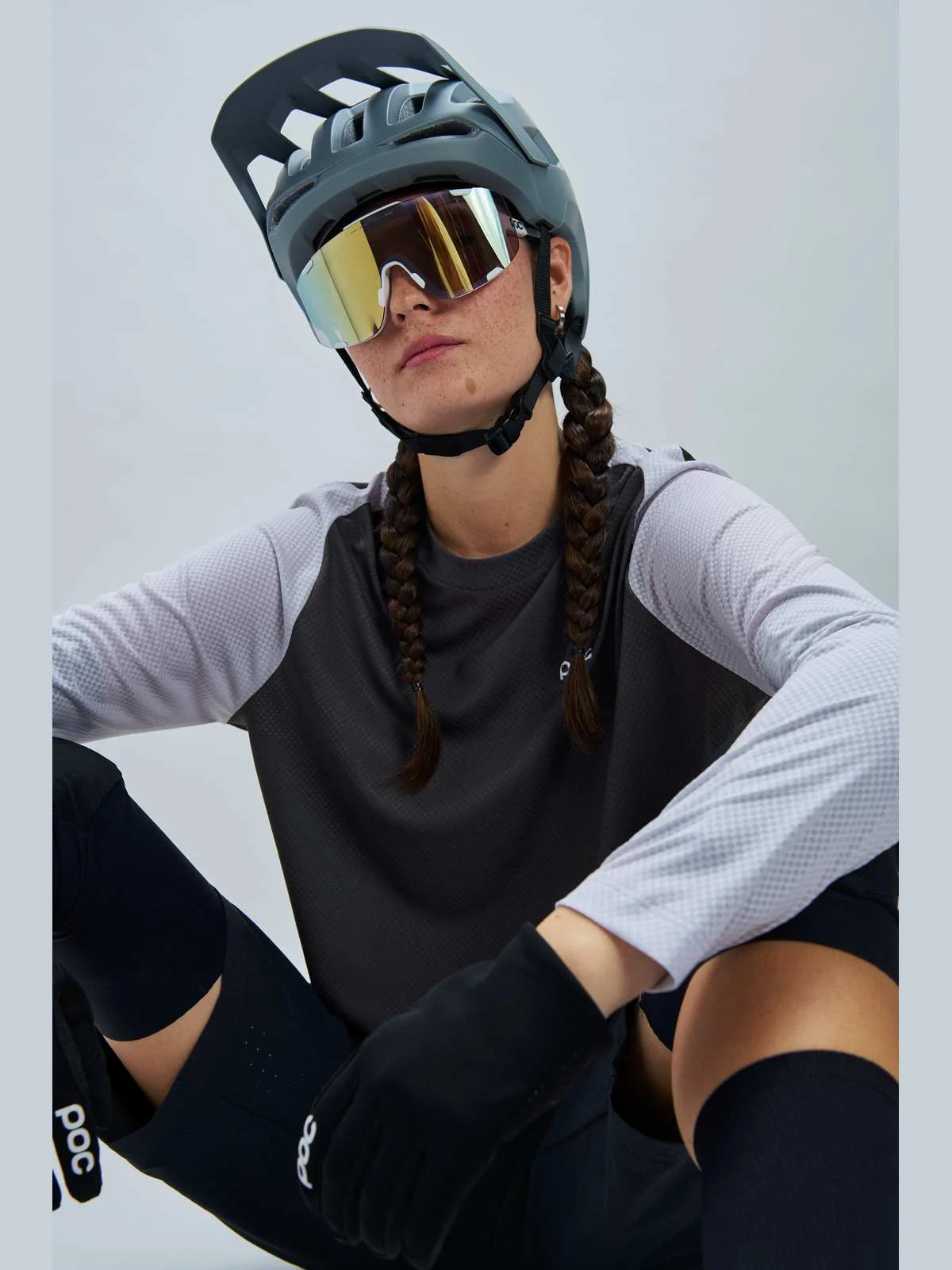 Koszulka rowerowa POC W's Motion Air L/S Jersey - Granite Grey - Image 3
