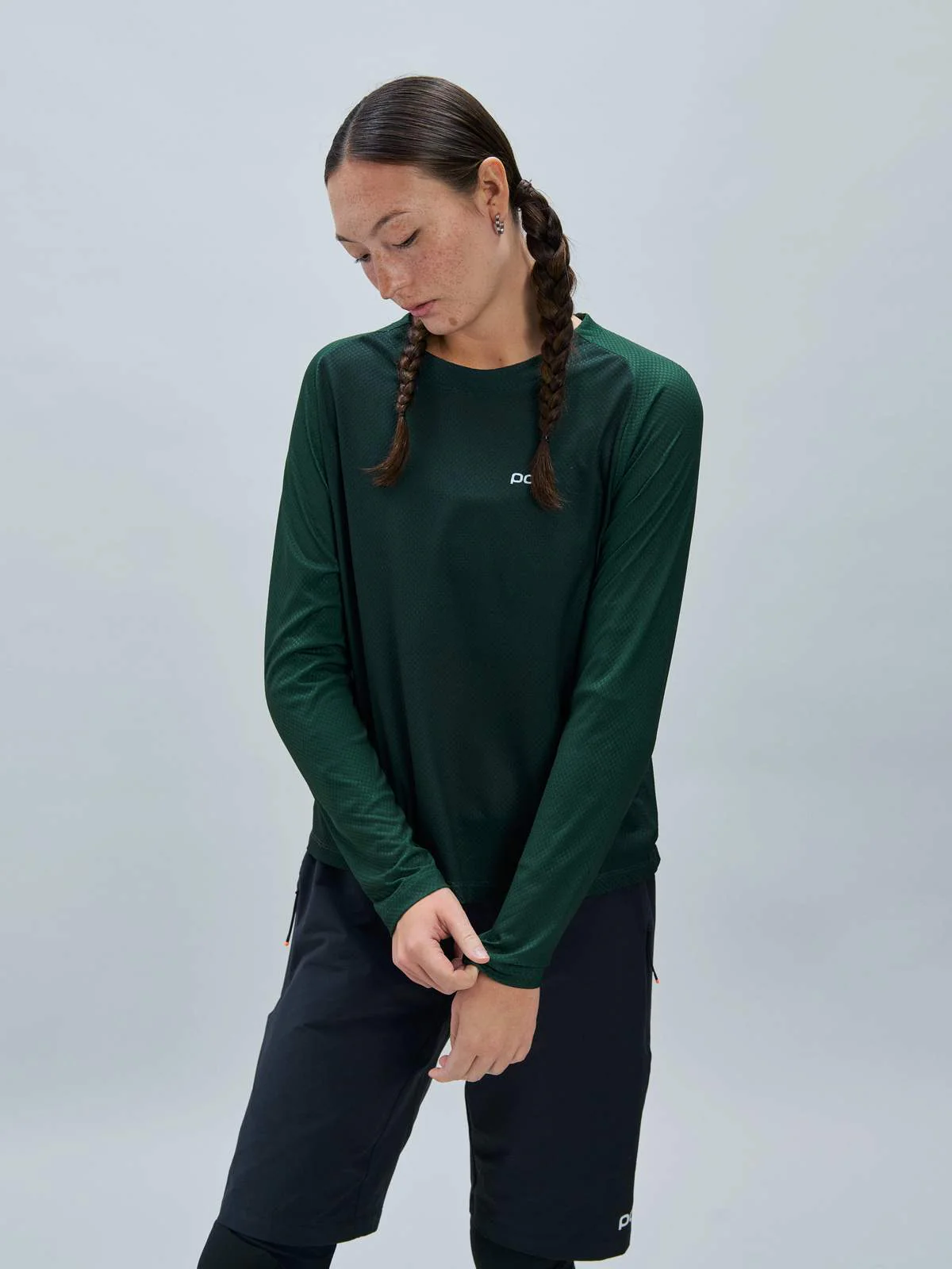 Koszulka rowerowa POC W's Motion Air L/S Jersey - Parg. Green - Image 2