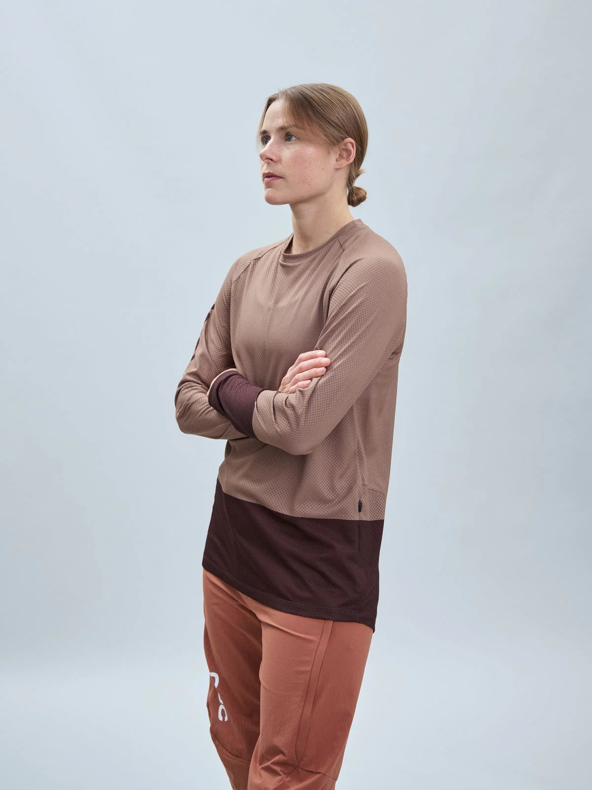 Koszulka rowerowa POC W's MTB Pure LS Jersey - Jasper Brown/Axinite Brown - Image 2