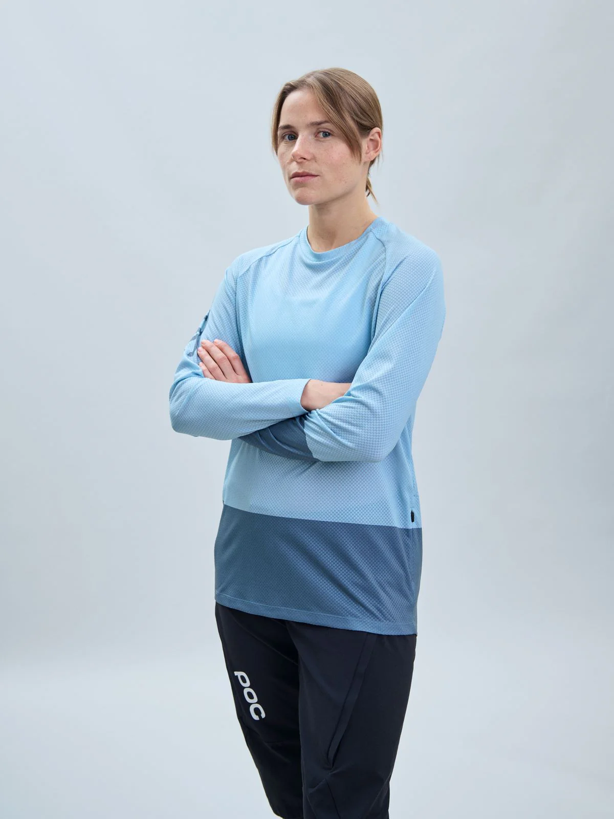 Koszulka rowerowa POC W's MTB Pure LS Jersey - Mineral Blue/Calcite Blue - Image 2