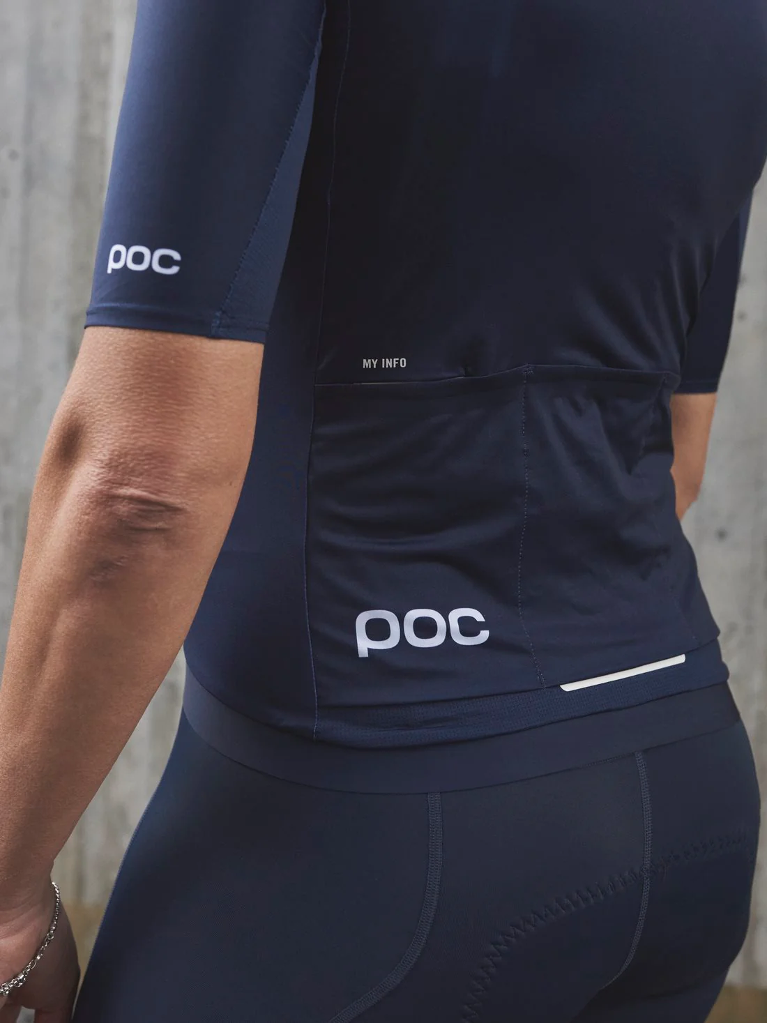 Koszulka rowerowa POC W's PRISTINE Jersey - Turmaline Navy - Image 3