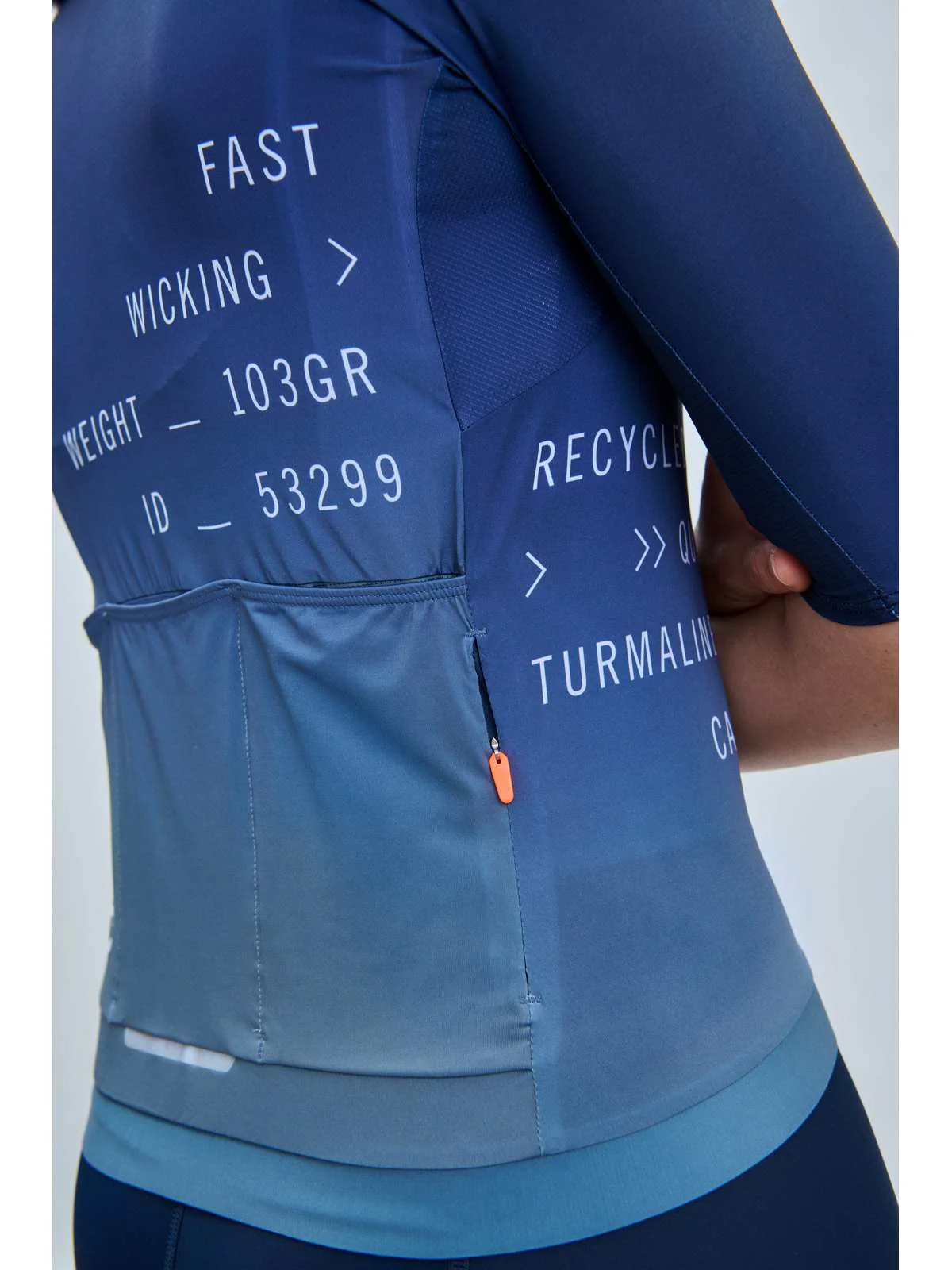 Koszulka rowerowa POC W's Pristine Print Jersey - Gradient Turmaline Navy - Image 4