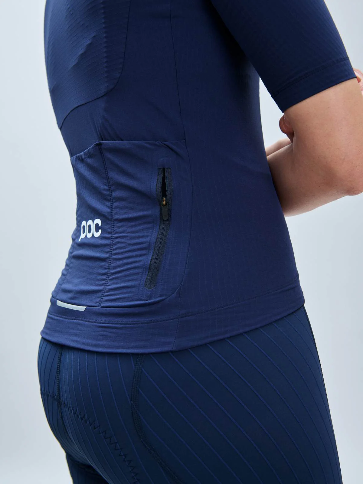 Koszulka rowerowa POC W's Raceday Jersey - Turmaline Navy - Image 4