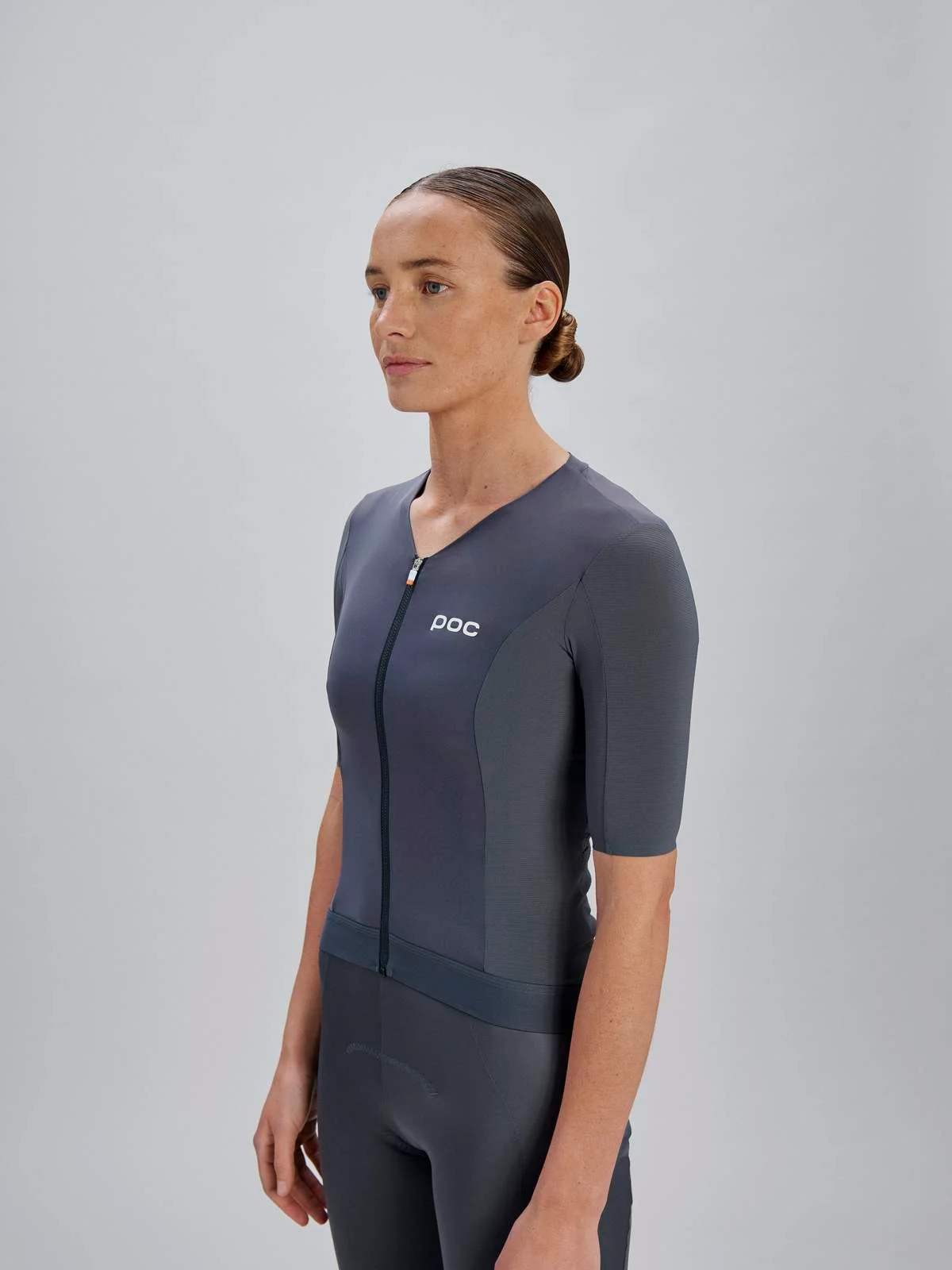 Koszulka rowerowa POC W's Raceday S/S Jersey - Sylvanite Grey - Image 2