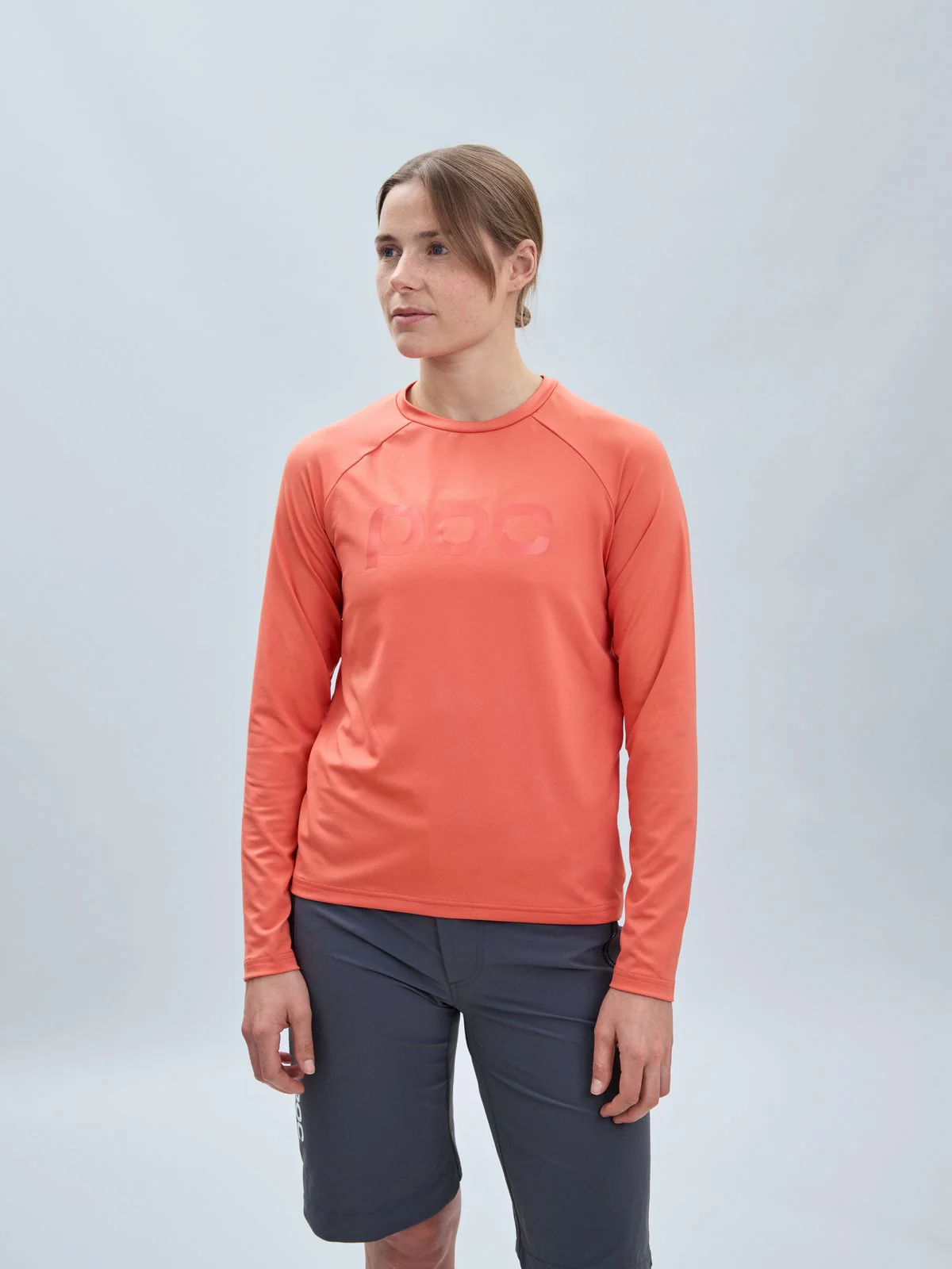 Koszulka rowerowa POC W's Reform Enduro Jersey - Ammolite Coral - Image 2