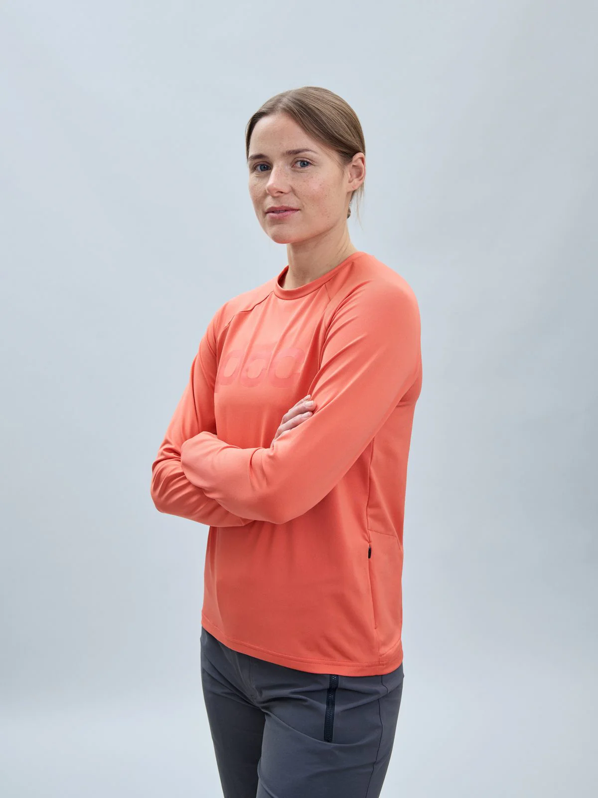 Koszulka rowerowa POC W's Reform Enduro Jersey - Ammolite Coral - Image 5