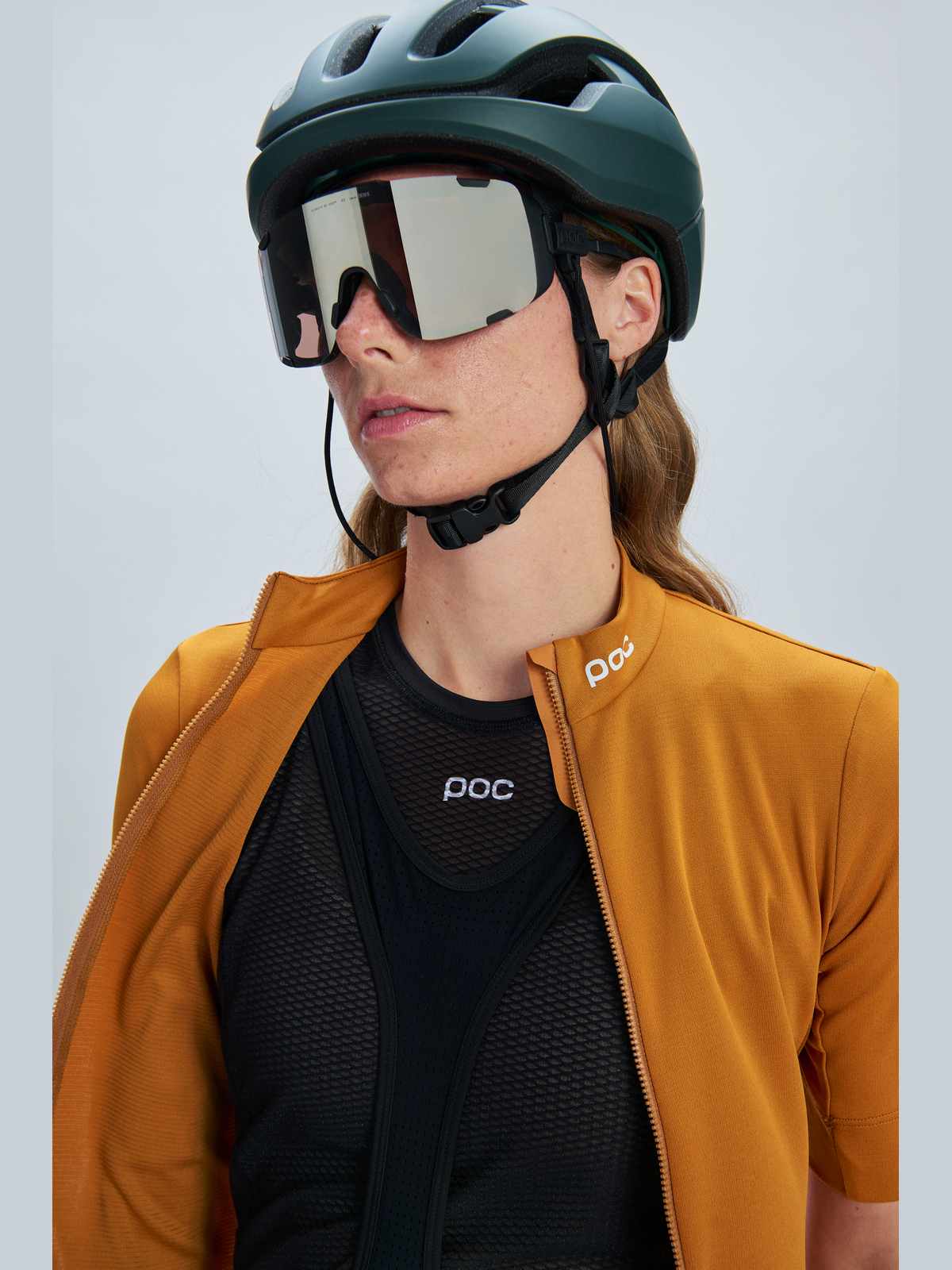 Koszulka rowerowa POC W's Thermal Lite Jersey - Bauxite Brown - Image 3