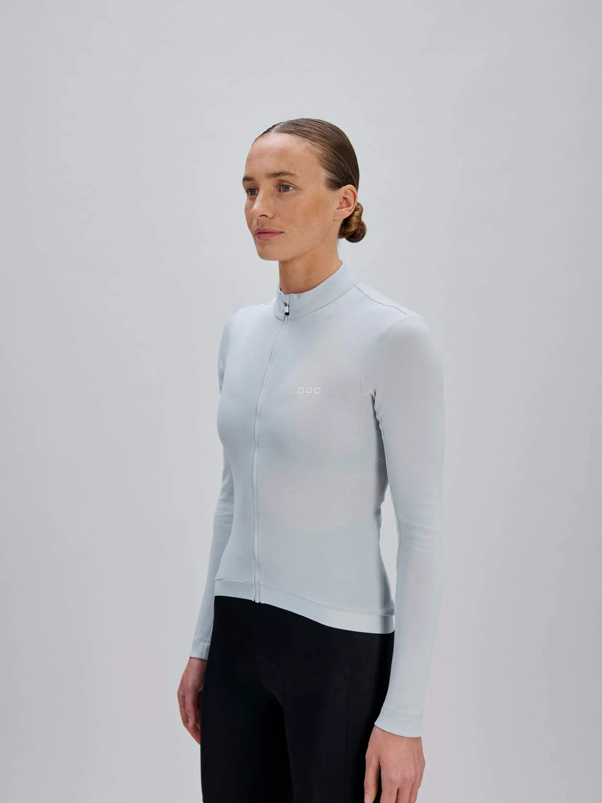 Koszulka rowerowa POC W's Thermal Lite LS Jersey - Granite Grey - Image 2