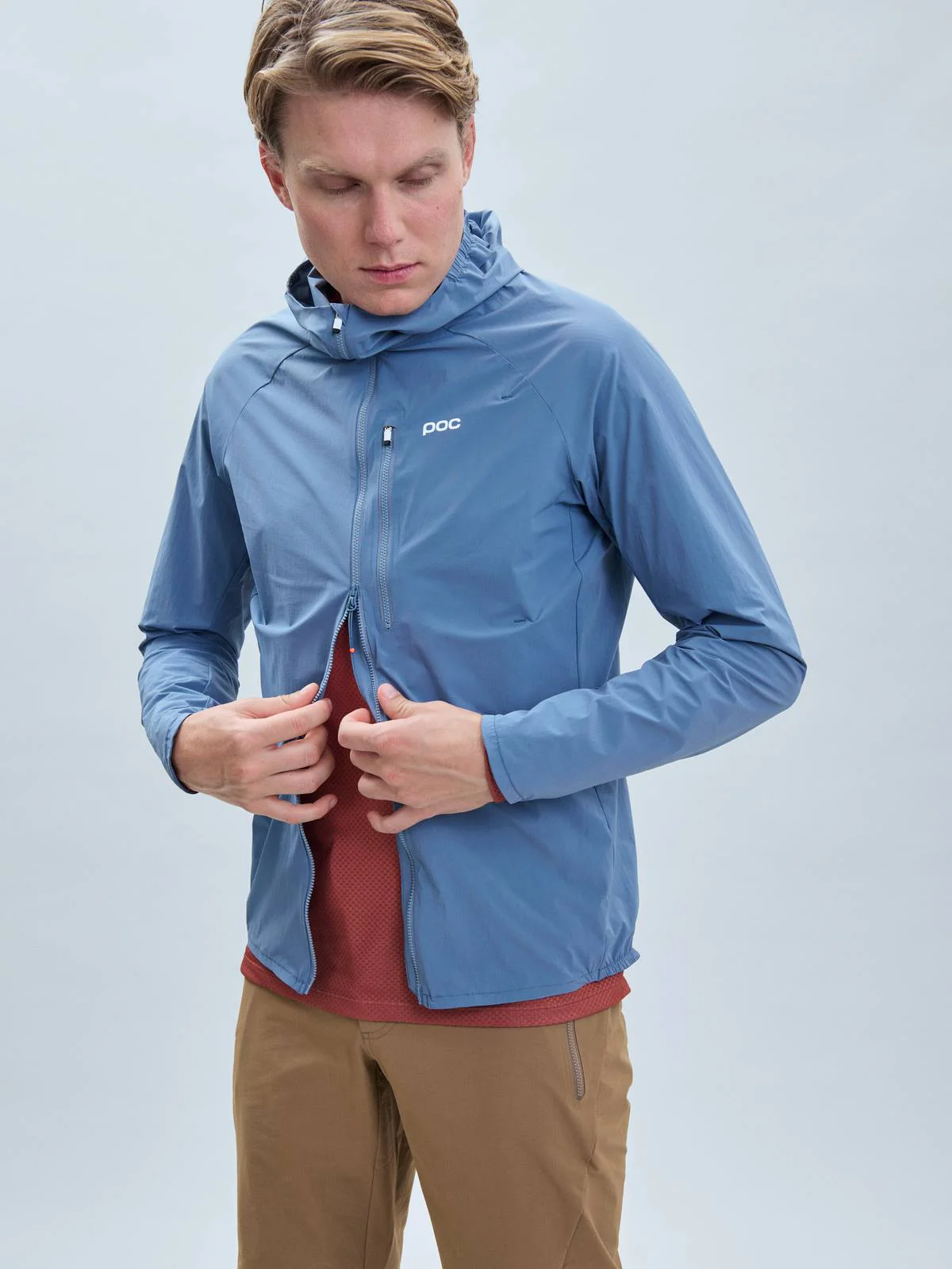 Kurtka rowerowa POC Motion Wind Jacket - Calcite Blue - Image 3