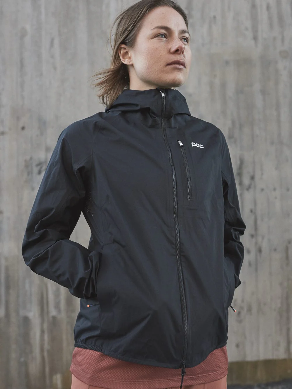 Kurtka rowerowa damska POC W'S Motion Rain Jacket czarny - Image 2