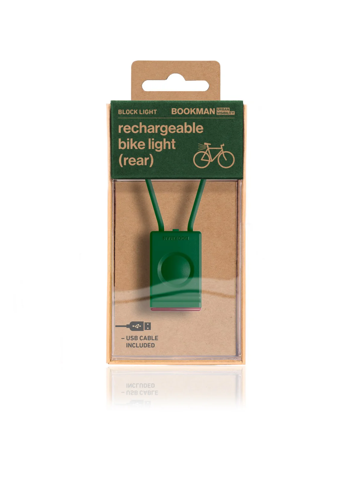 Lampka rowerowa BOOKMAN Block Light Front 50lm zielony - Image 4