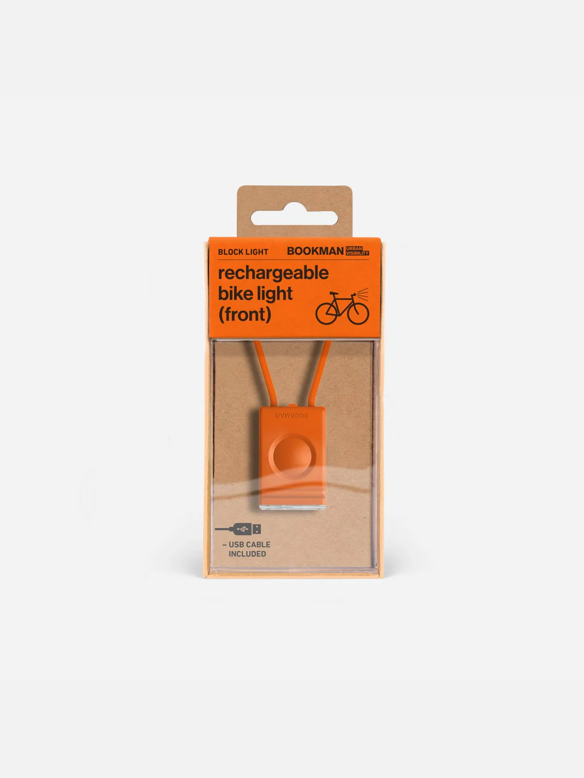 Lampka rowerowa BOOKMAN Block Light Front 50lm pomarańczowy - Image 2