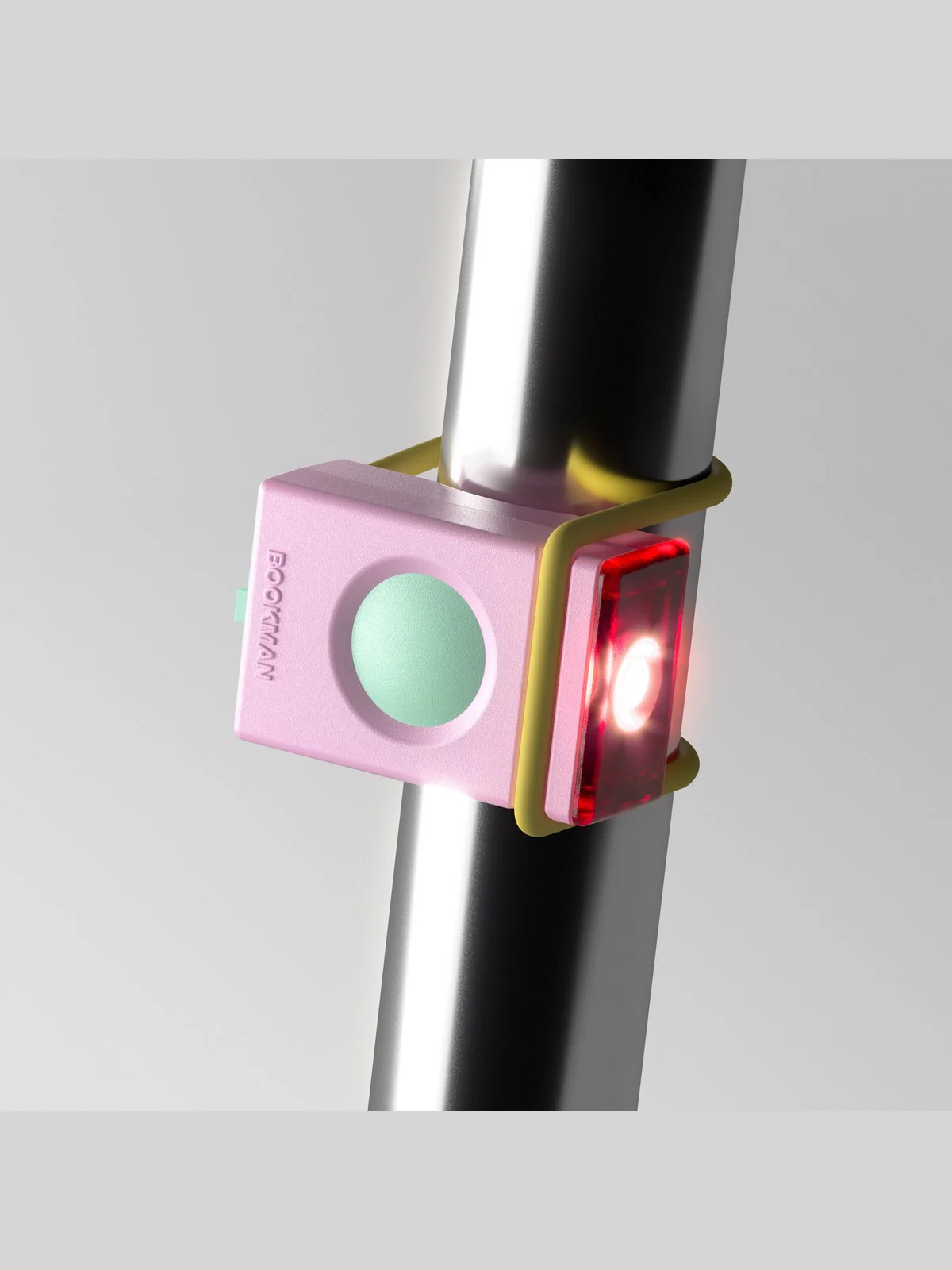 Lampka rowerowa BOOKMAN Block Light Rear 18lm różowy - Image 2