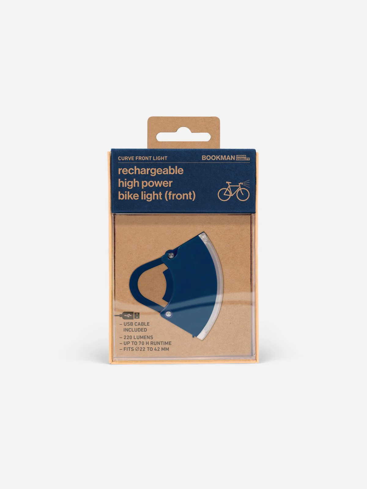Lampka rowerowa BOOKMAN Curve Front Light 220lm niebieski - Image 4