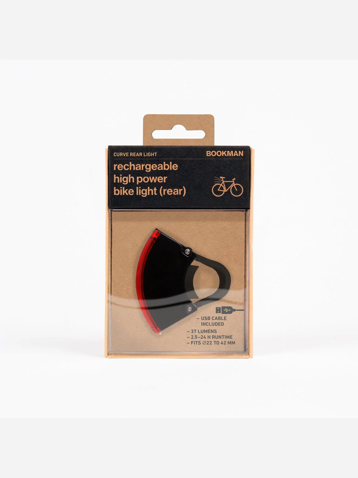 Lampka rowerowa BOOKMAN Curve Rear Light 37lm czarny - Image 3