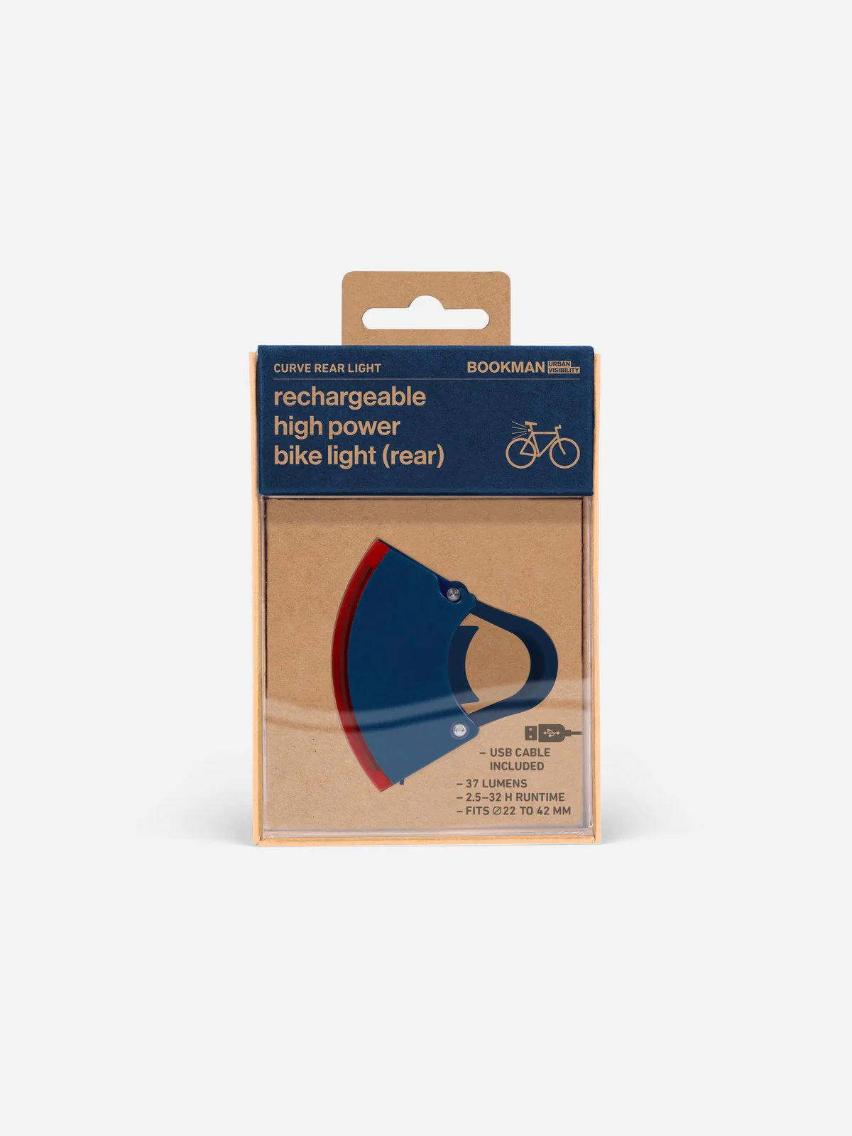 Lampka rowerowa BOOKMAN Curve Rear Light 37lm niebieski - Image 3