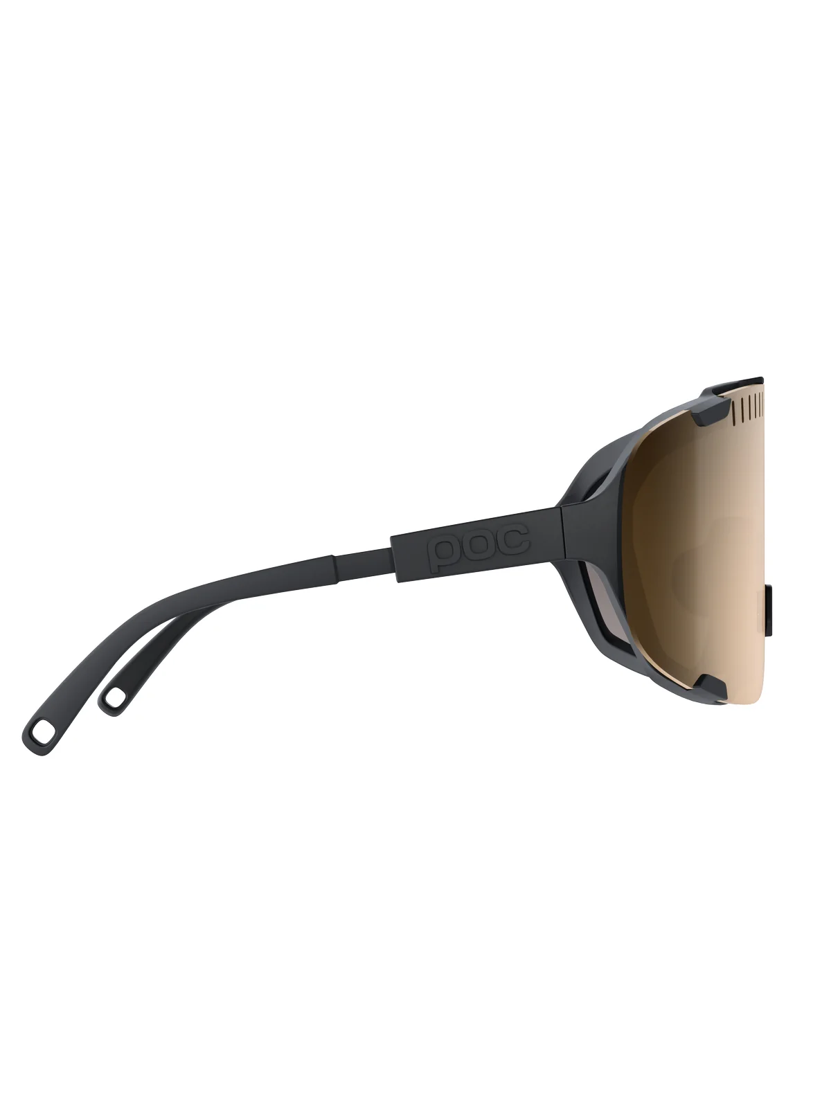 Okulary rowerowe POC Devour Wide Fit - Ur. Black | Clarity Trail/Partly Sunny Silver Cat 2 - Image 2