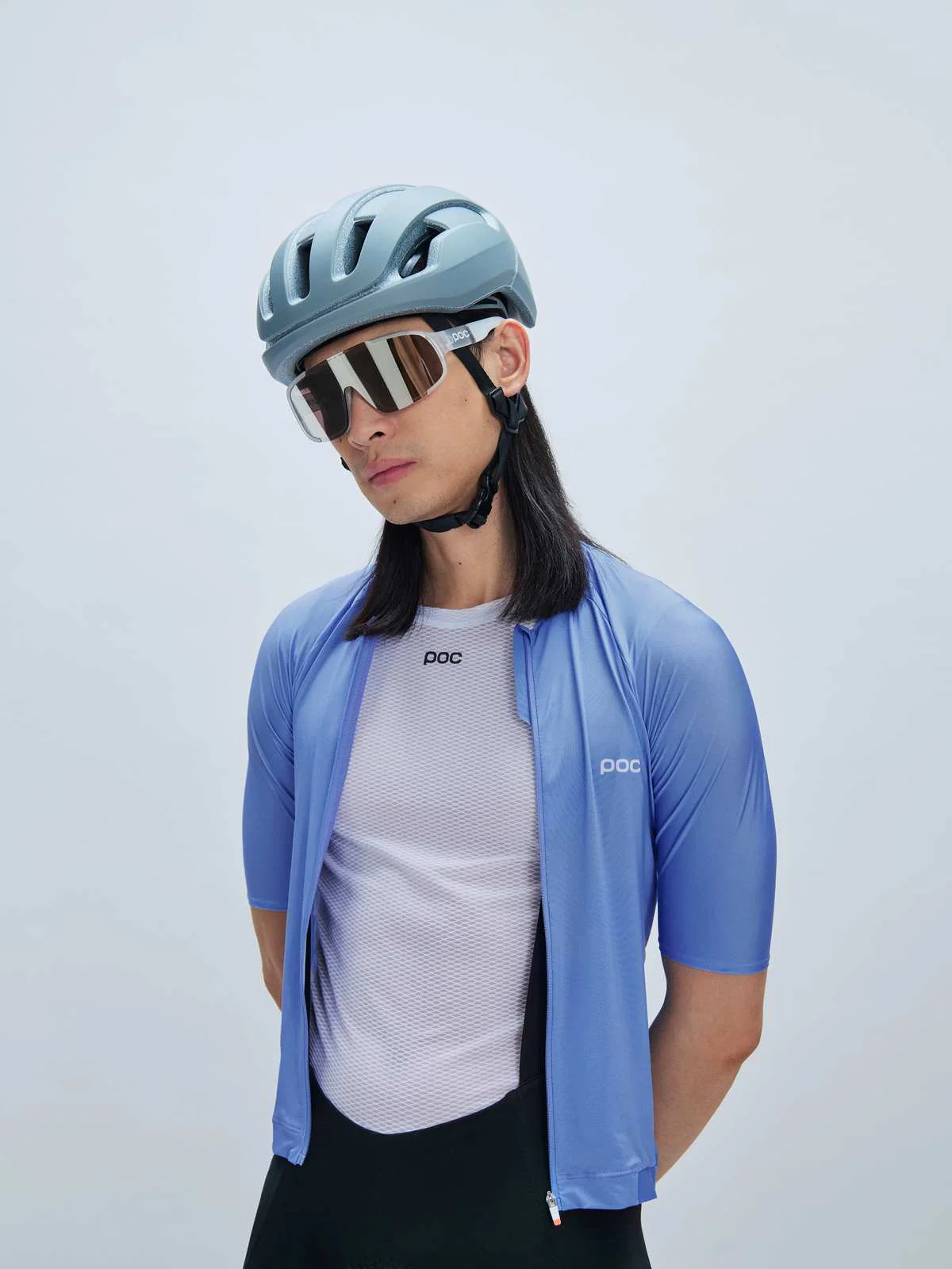 Okulary rowerowe POC Aspire - Translucent/Clarity Road/Sunny Silver - Image 2