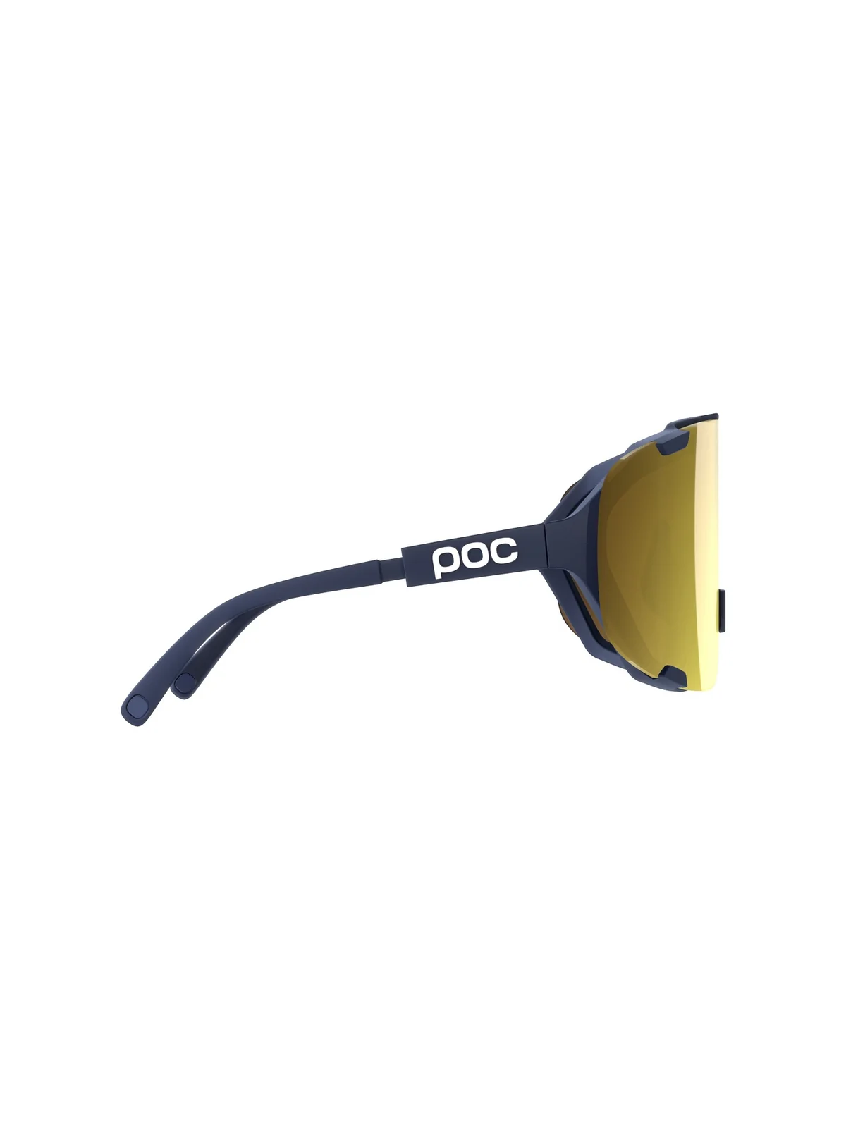 Okulary rowerowe POC Devour Wide Fit - Apatite Navy/Clarity Road/Partly Sunny Gold - Image 2