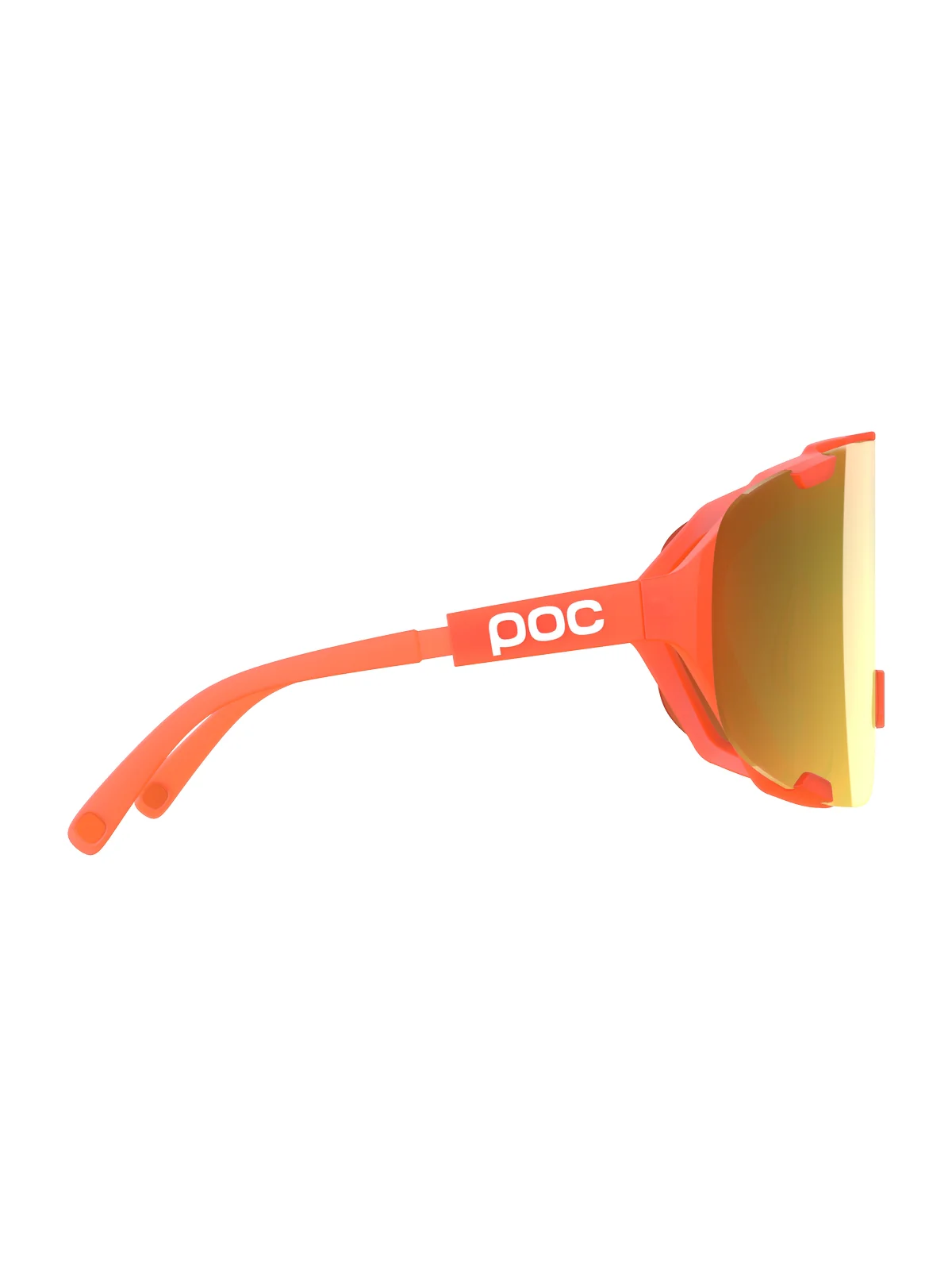 Okulary rowerowe POC Devour Wide Fit - Fluo. Orange Translucent/Clarity Road/Partly Sunny Gold - Image 3