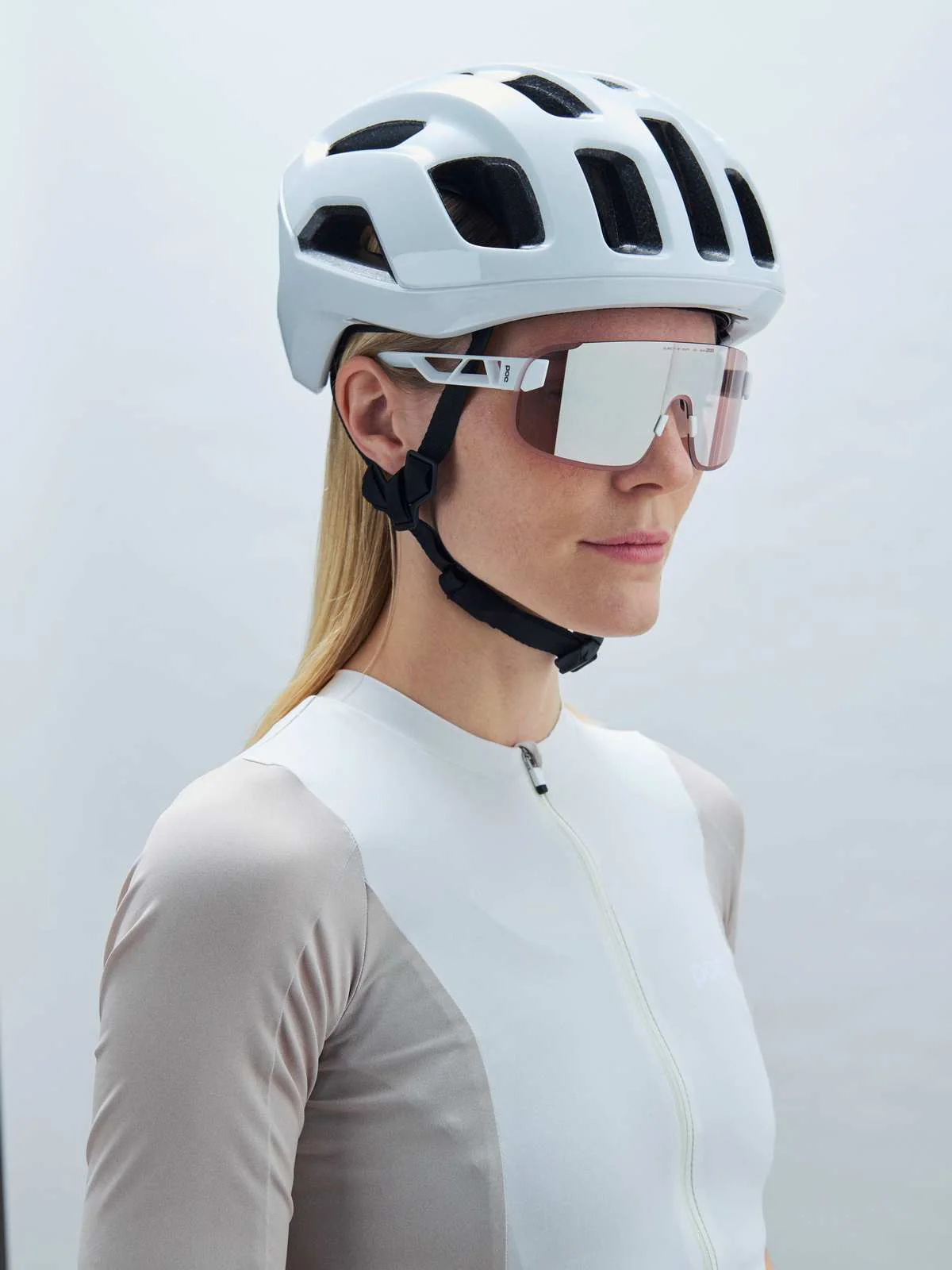 Okulary rowerowe POC Elicit - Hyd. White/Clarity Trail /Partly Sunny Silver - Image 2